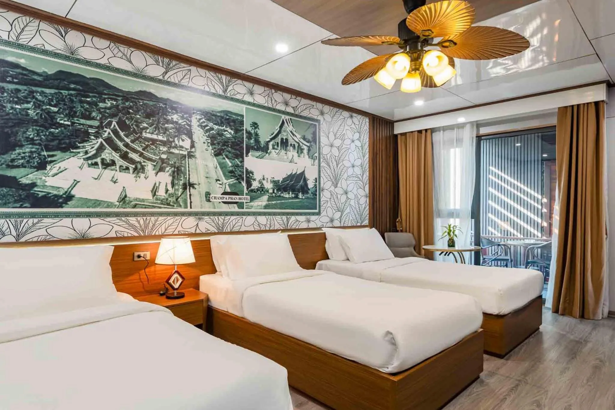 Bed in Champa Phan Boutique Hotel