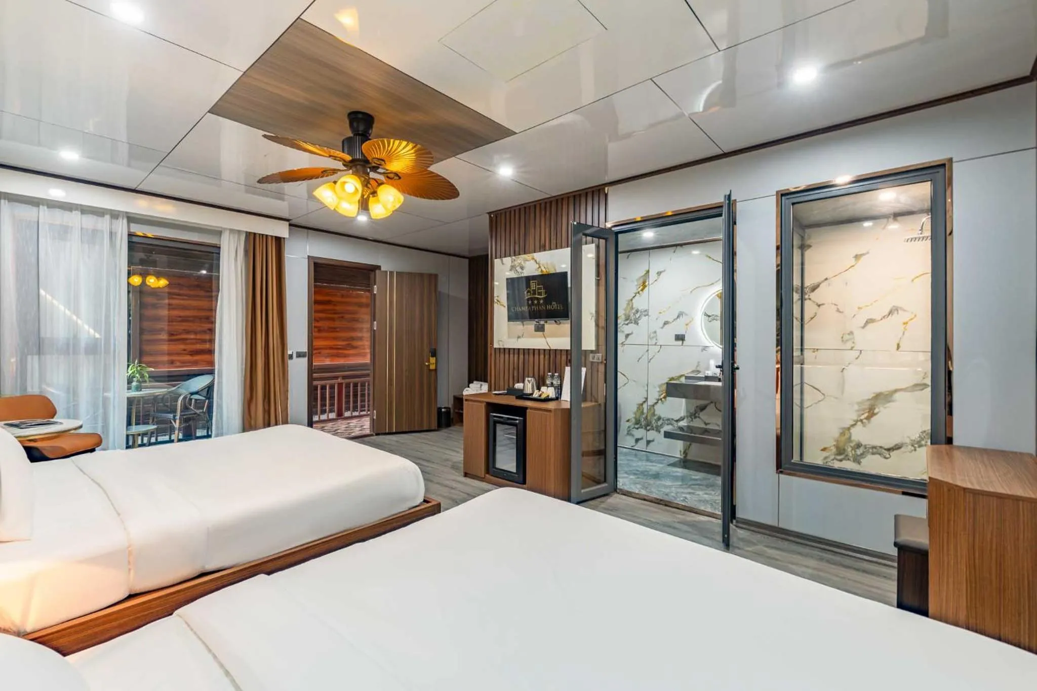TV and multimedia, Bed in Champa Phan Boutique Hotel