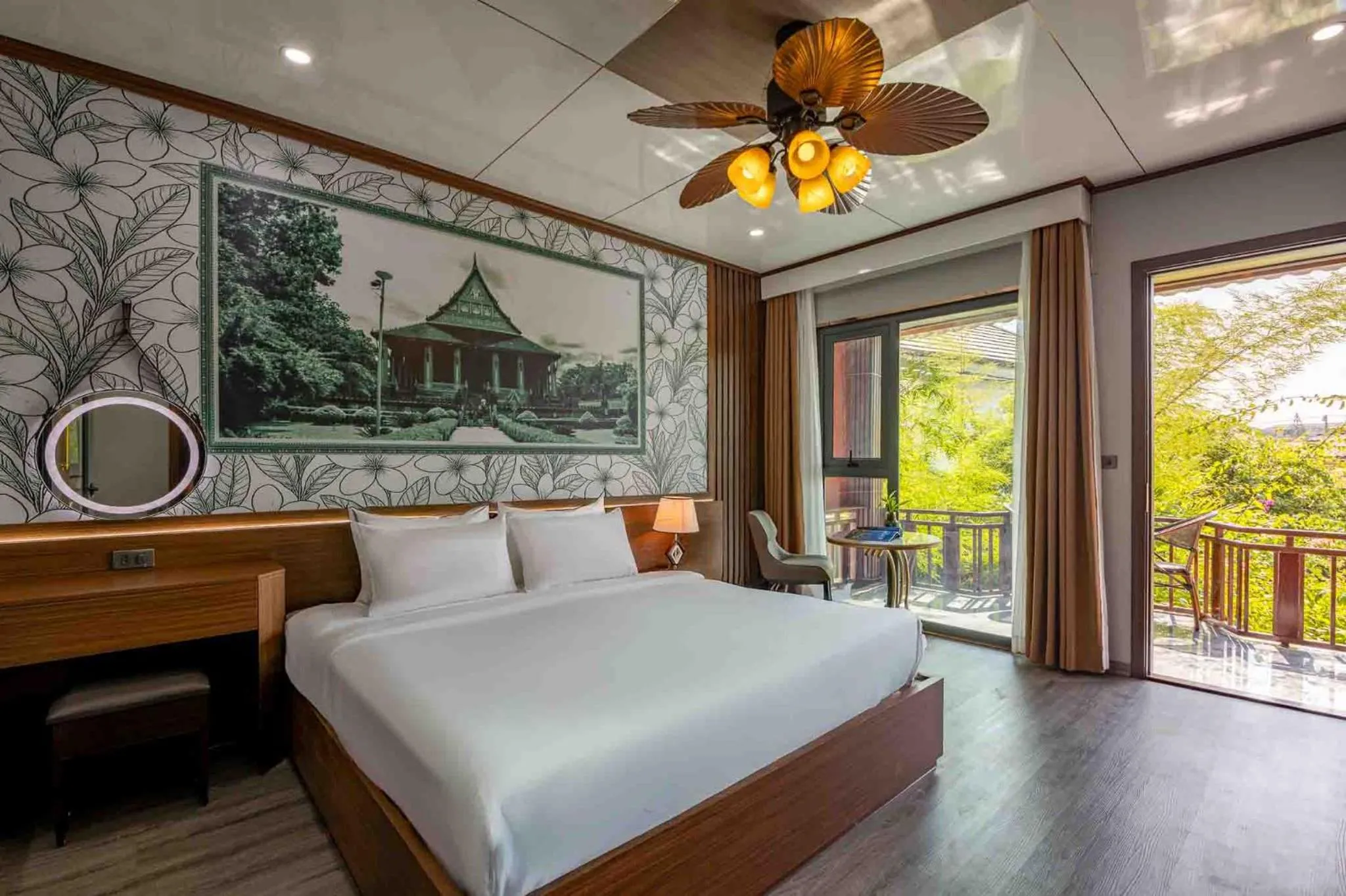 Bed in Champa Phan Boutique Hotel