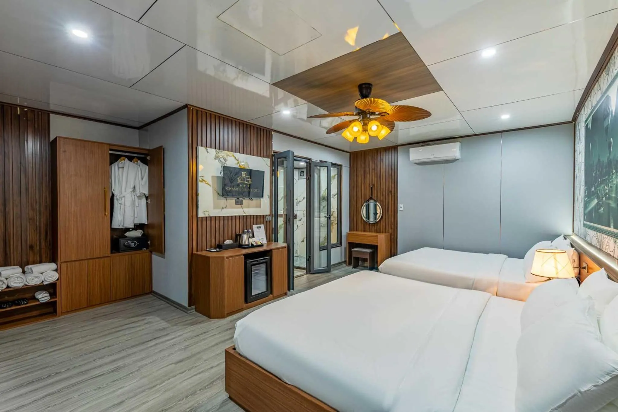 Bed in Champa Phan Boutique Hotel