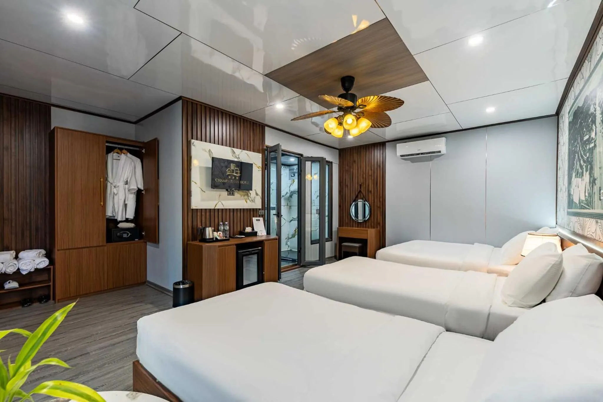 Bed in Champa Phan Boutique Hotel