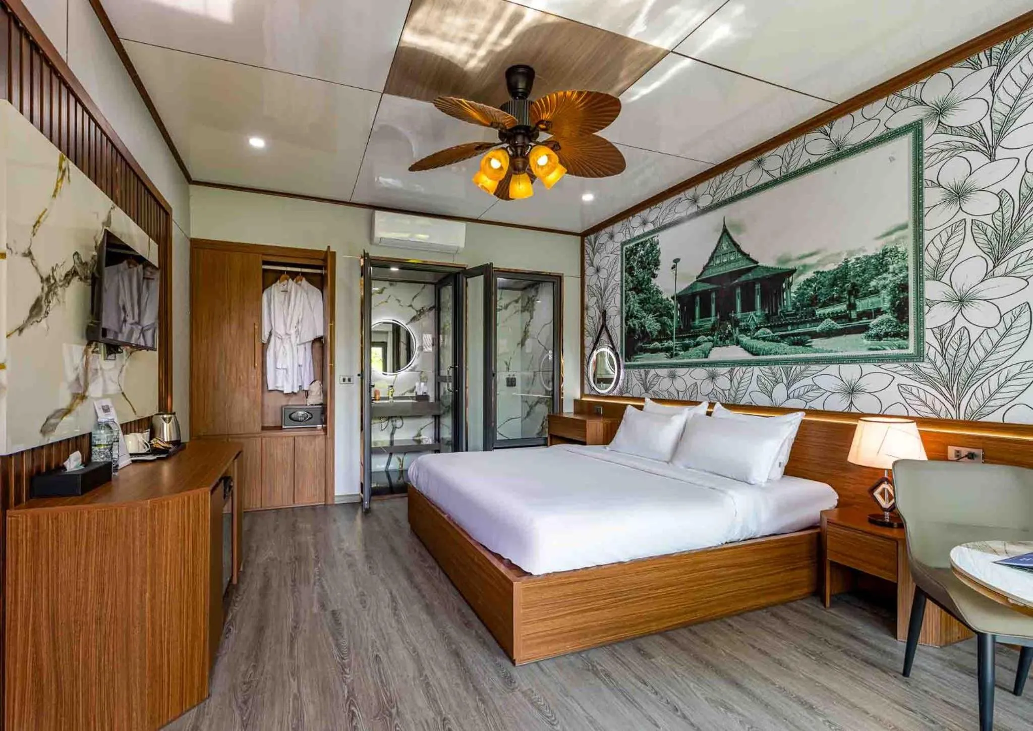 Bed in Champa Phan Boutique Hotel