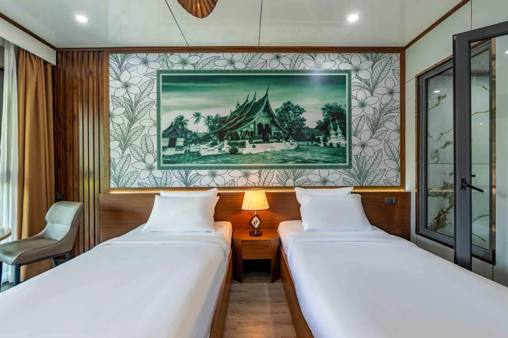 Bed in Champa Phan Boutique Hotel