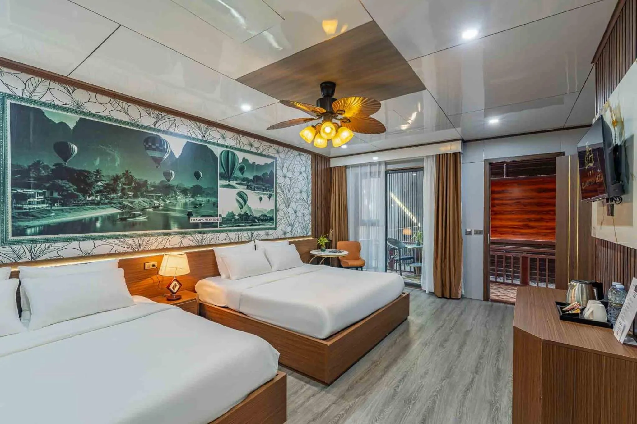 Bed in Champa Phan Boutique Hotel