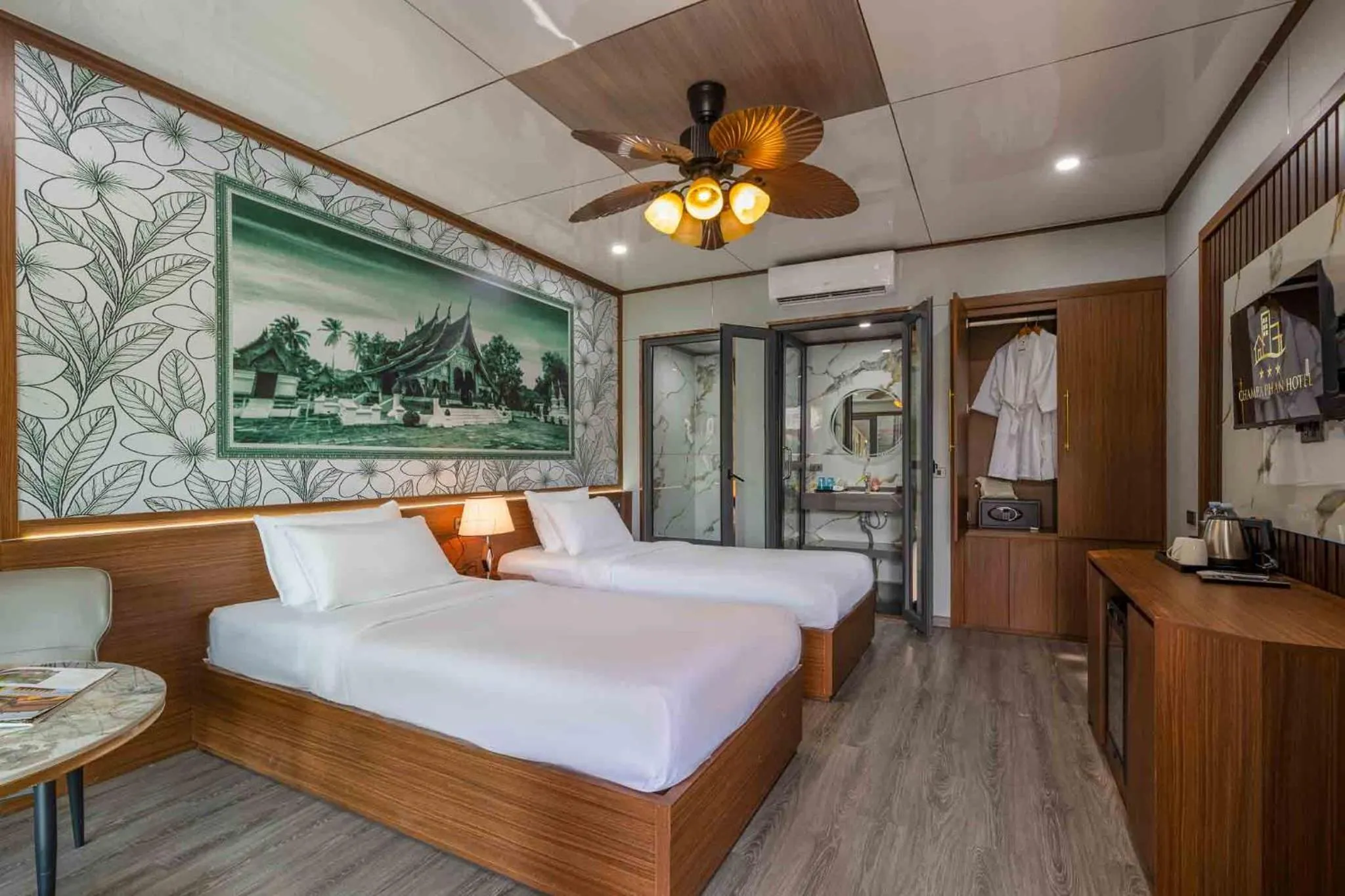 Bed in Champa Phan Boutique Hotel