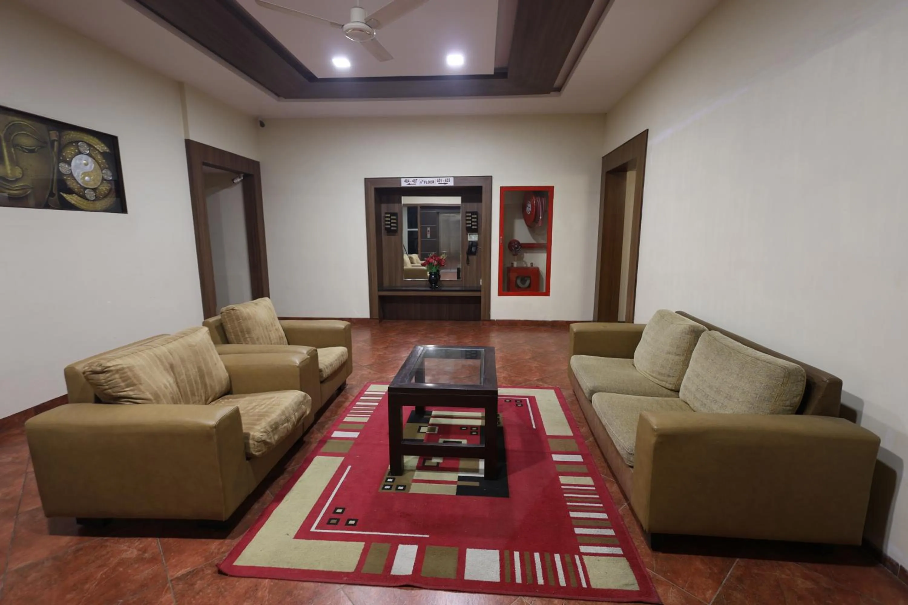 Seating area in Abirami Residency