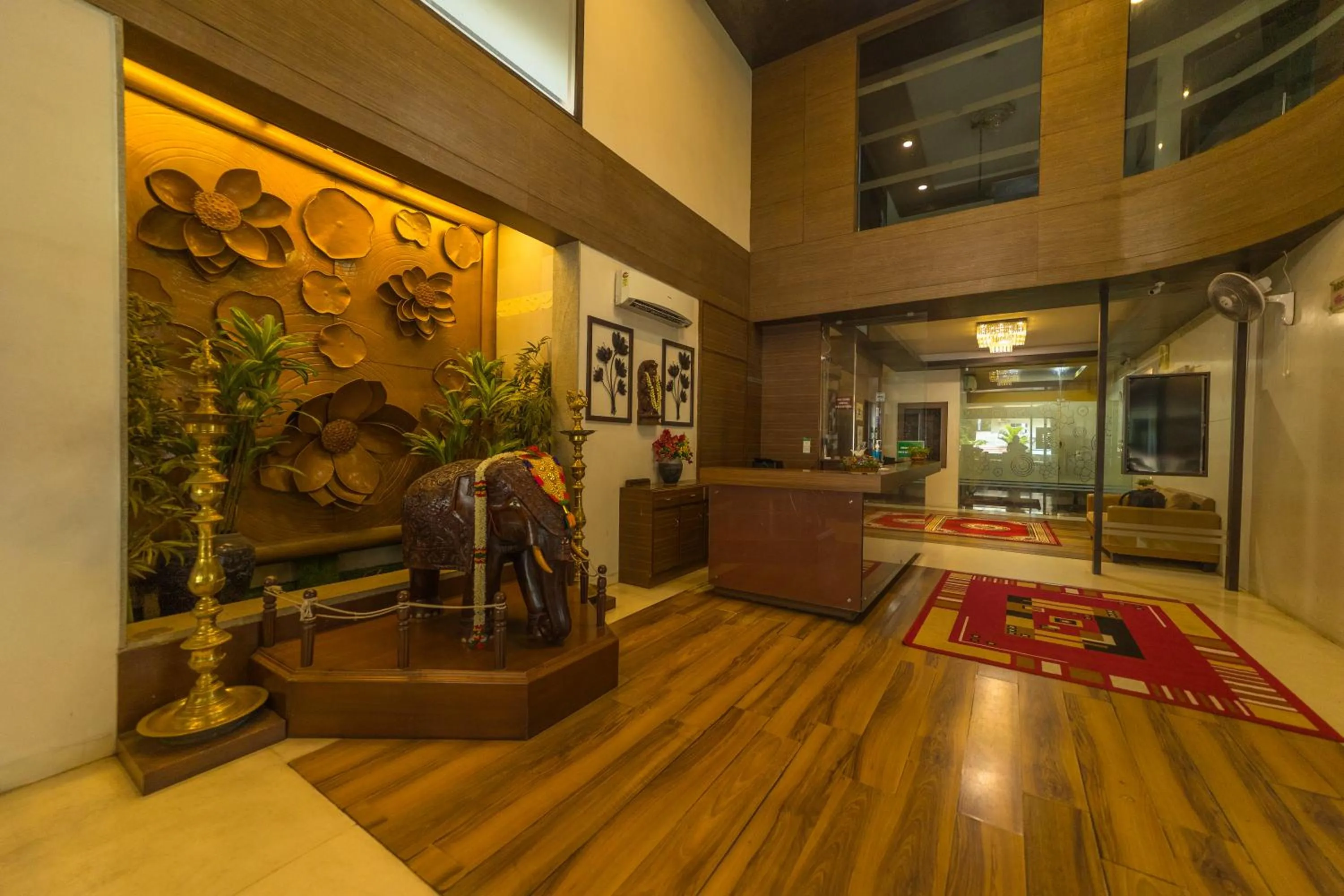 Lobby or reception in Abirami Residency