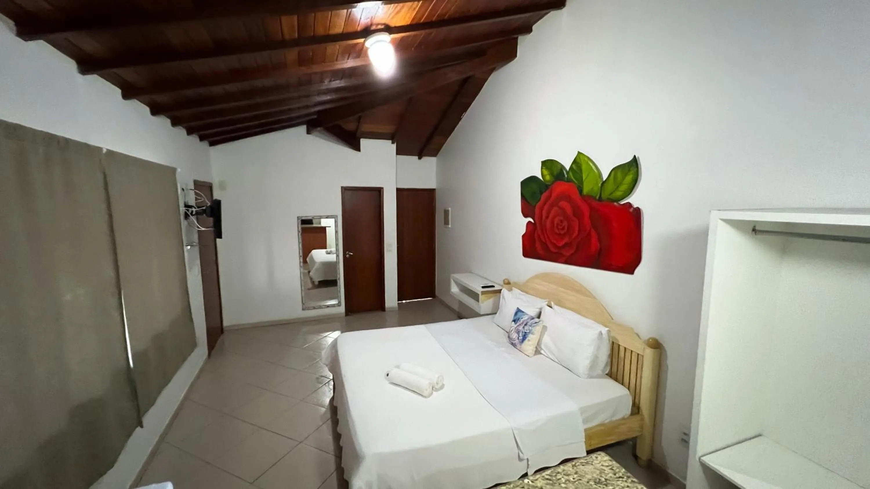 Bed in Pousada Praia e Conforto