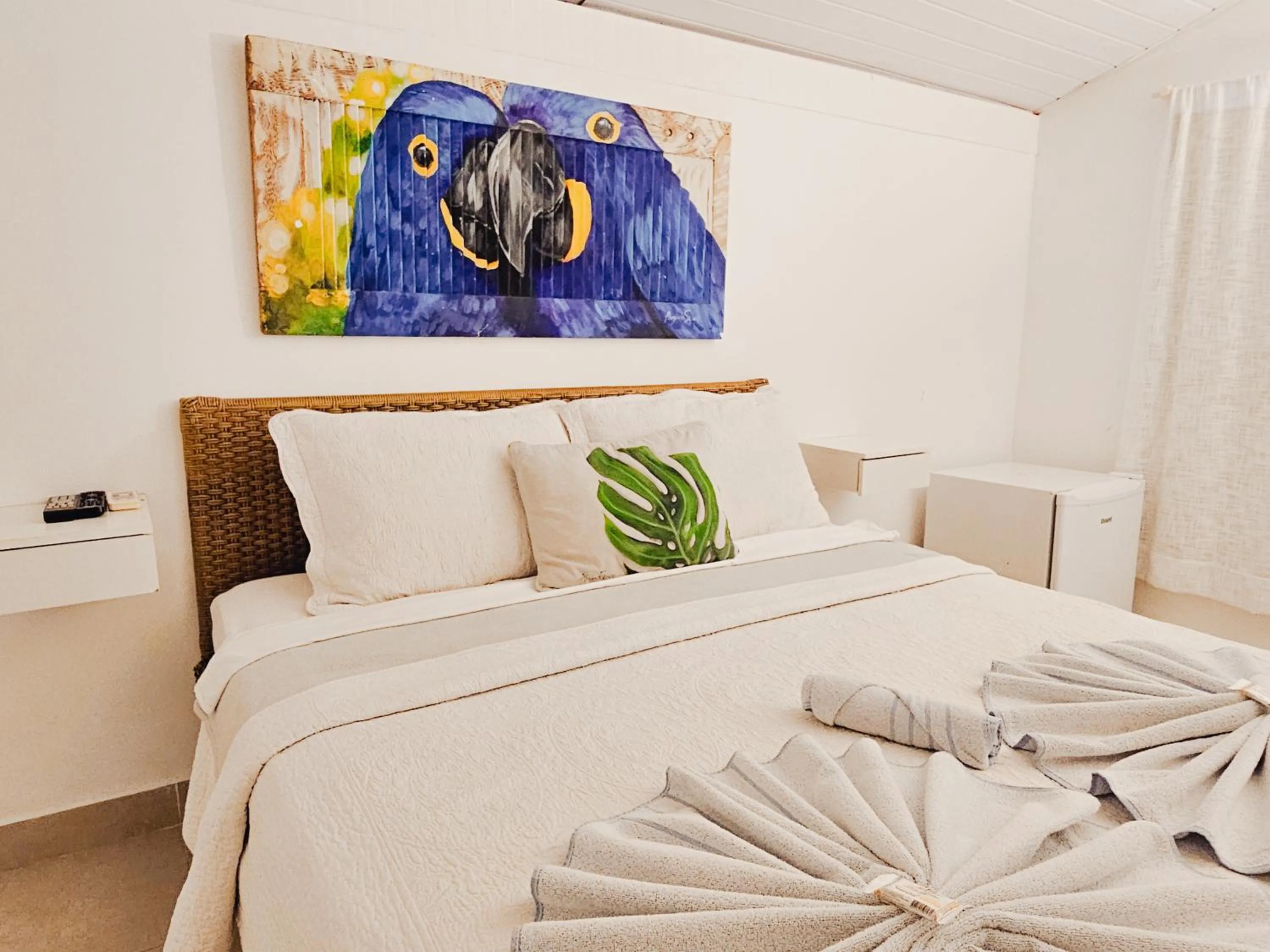 Bed in Pousada Praia e Conforto