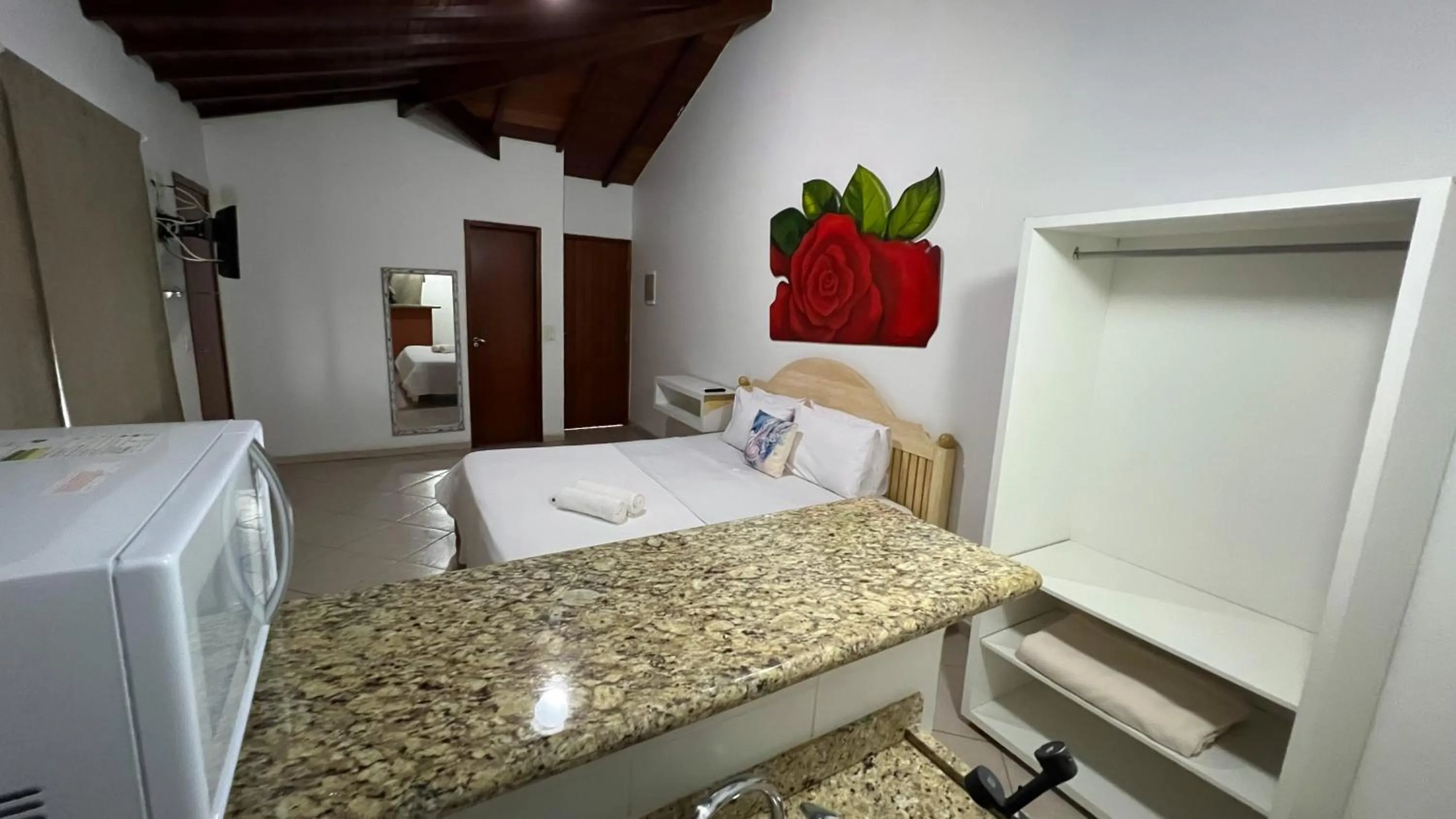 Bed in Pousada Praia e Conforto