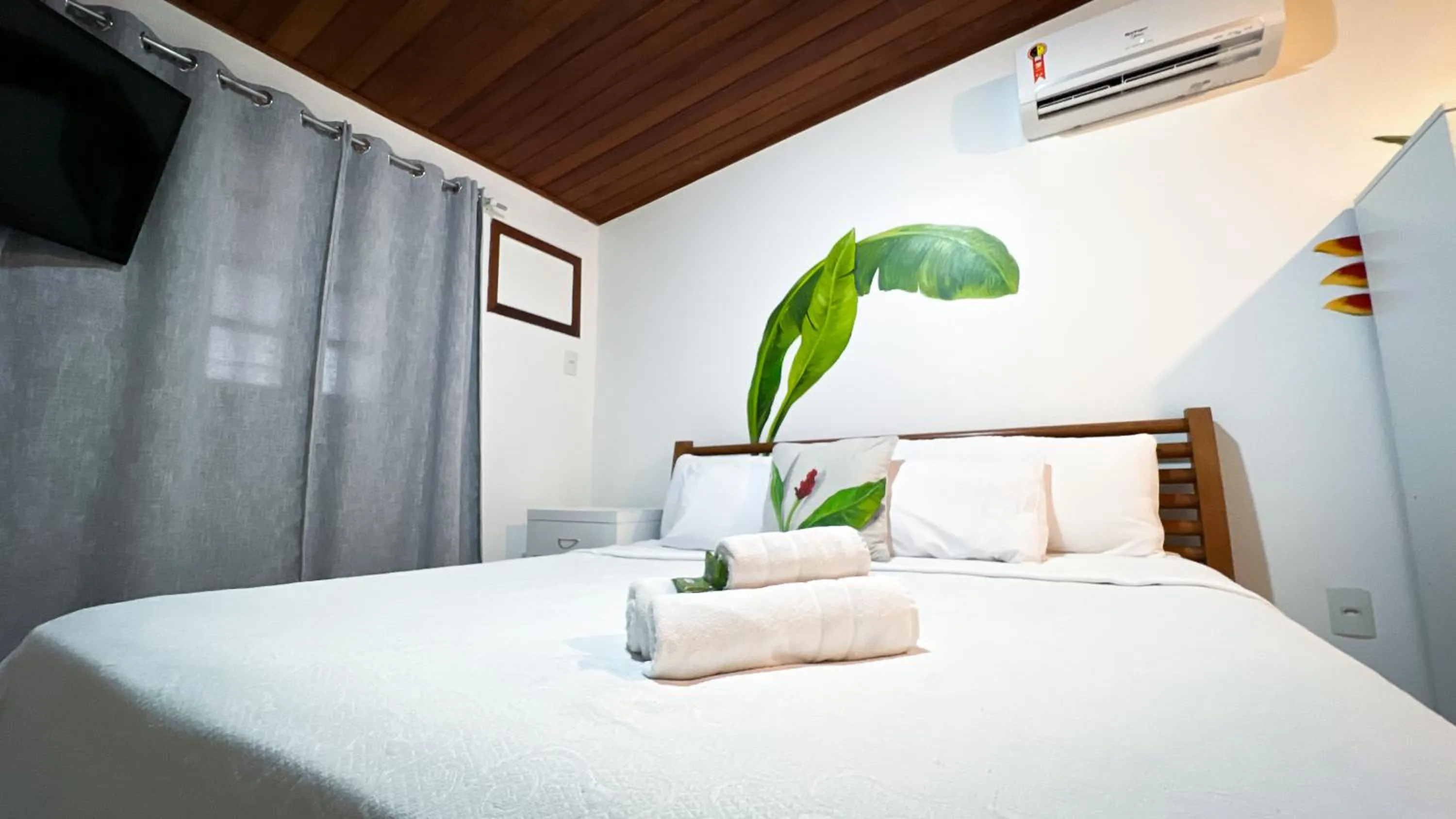 Bed in Pousada Praia e Conforto