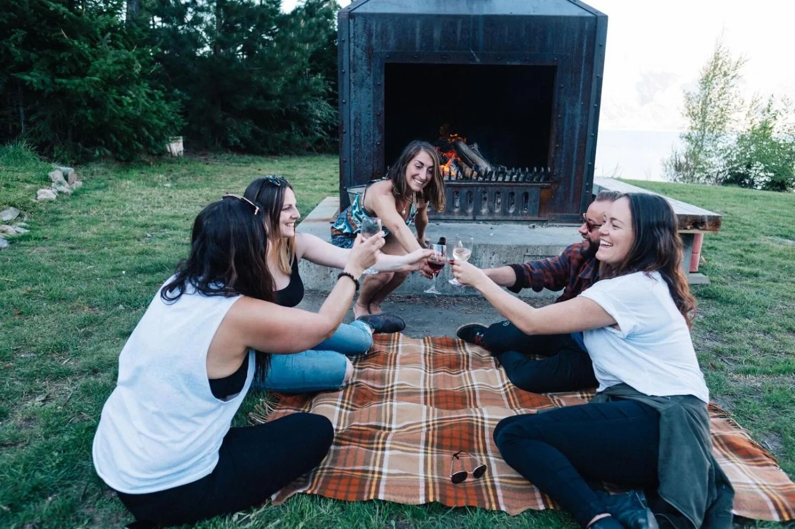 People in The Camp - Lake Hawea