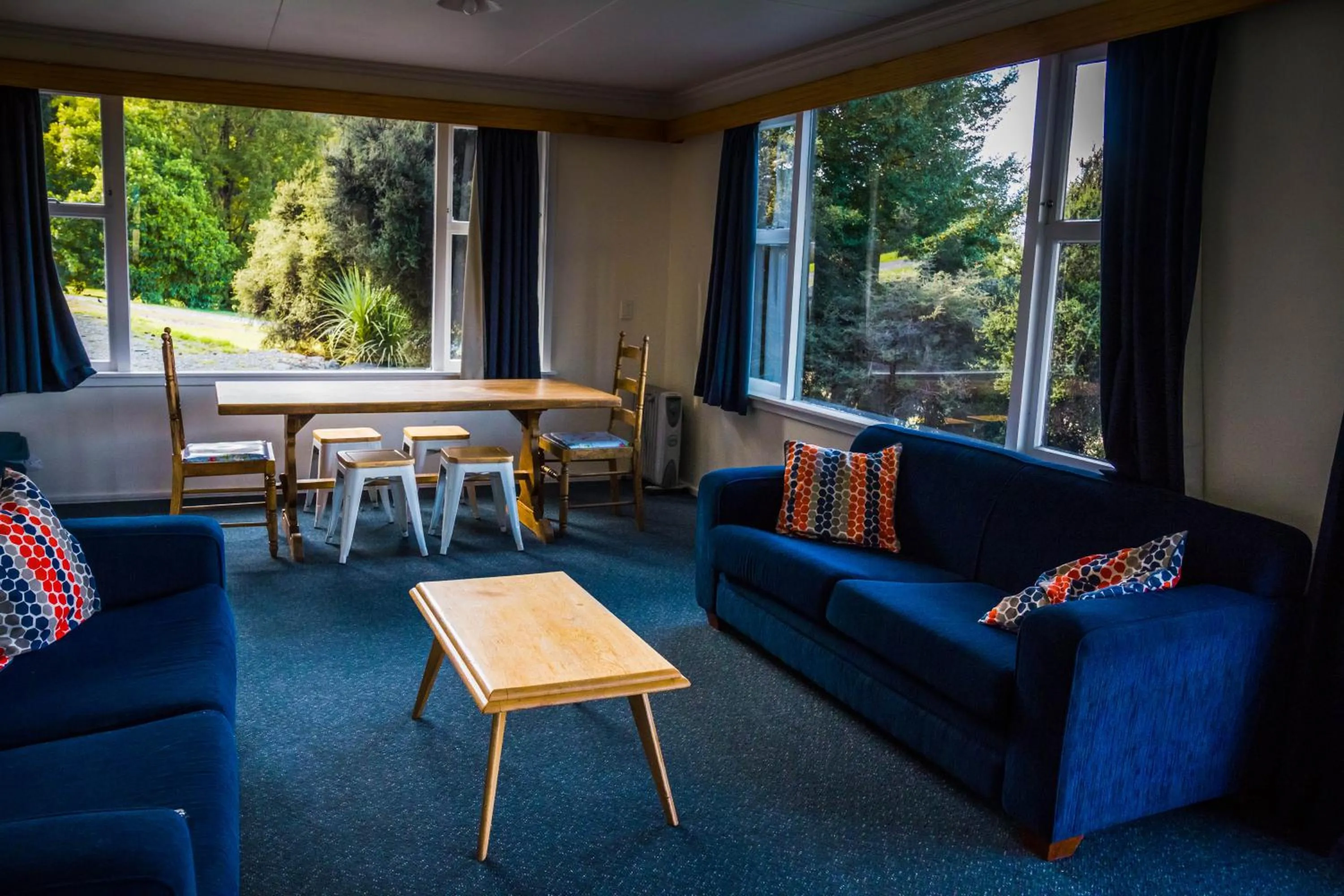 Living room in The Camp - Lake Hawea