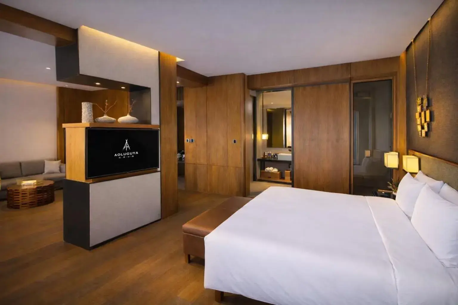 On site, Bed in Aoluguya Hotel Harbin On site, Bed in Aoluguya Hotel Harbin