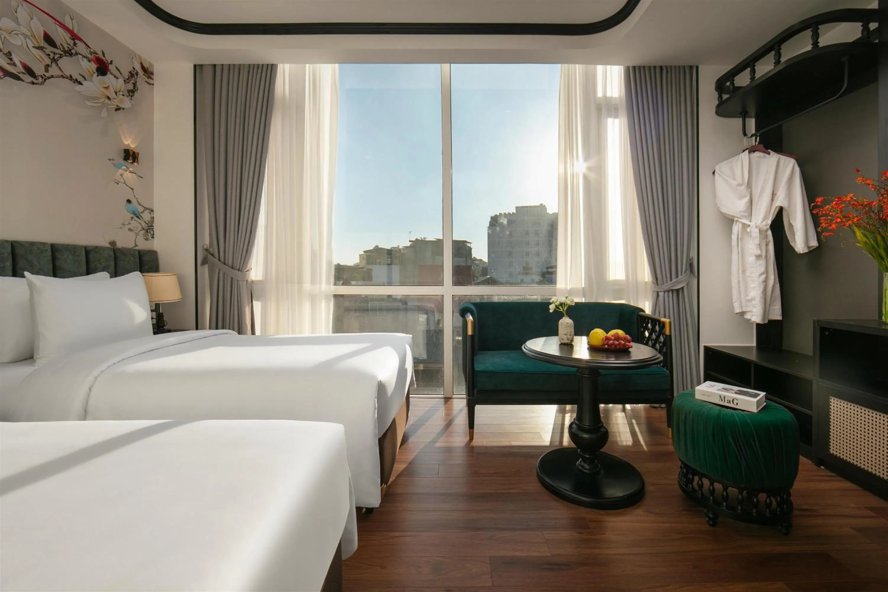 Twin Room with City View in Hanoi Grandeur Hotel & Spa