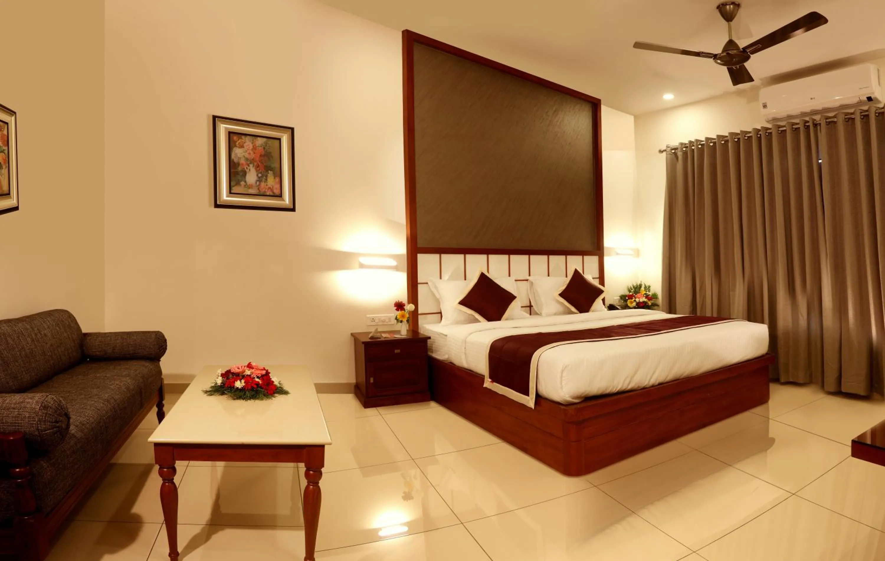 Bed in Bhasuri Inn Guruvayoor