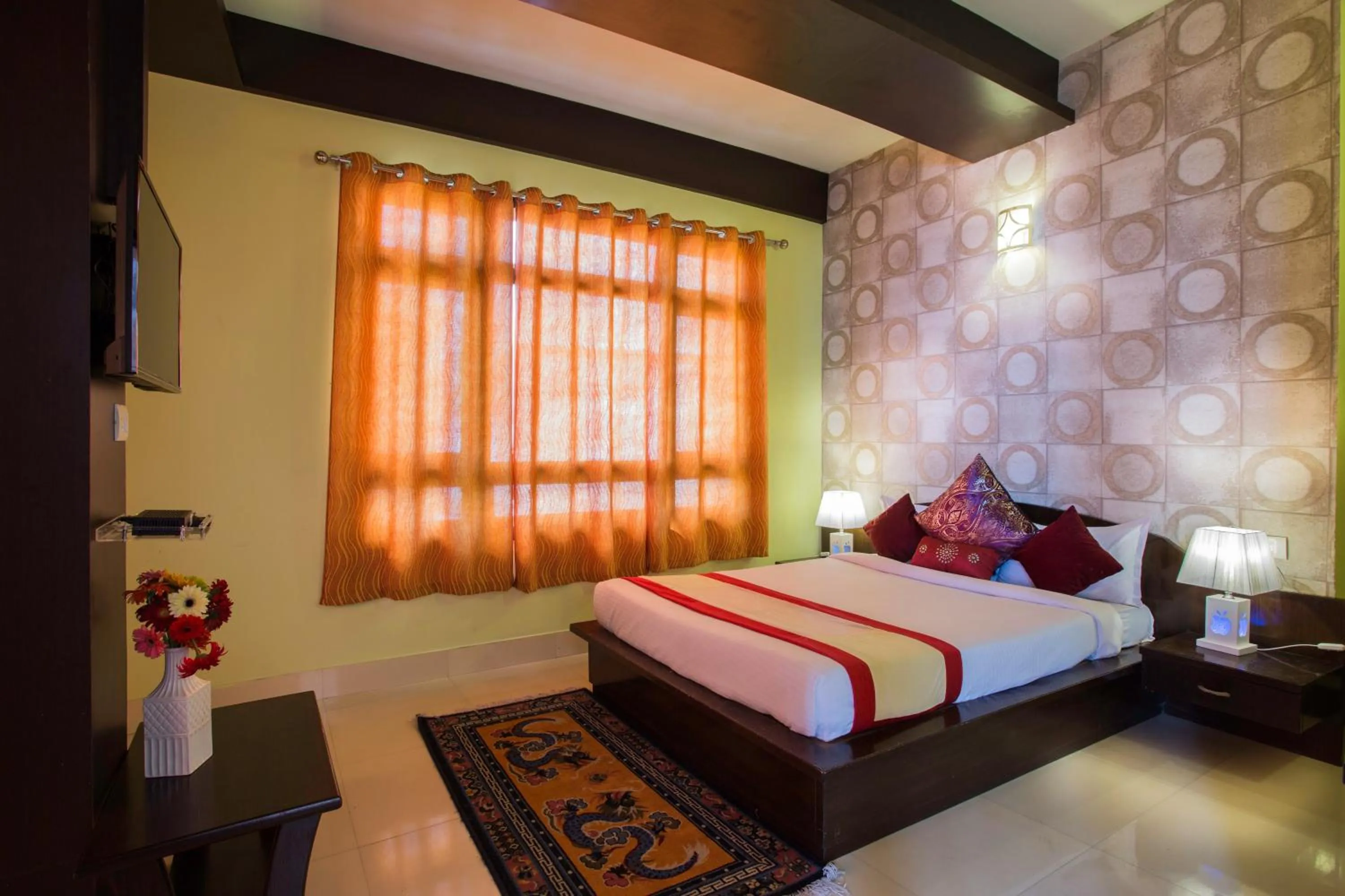 Bed in Golden Star Continental & Spa