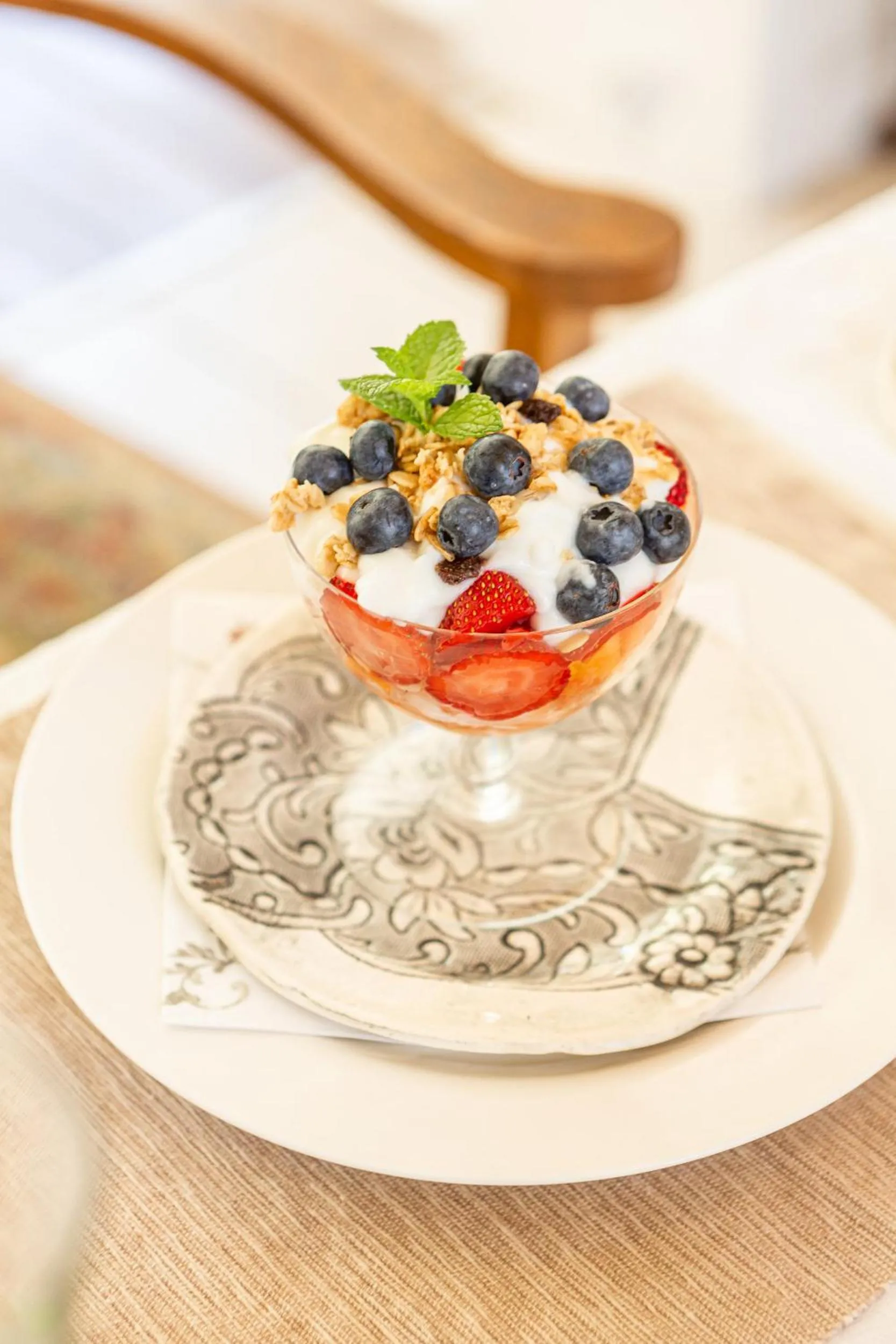 Continental breakfast in Guinea Fowl House