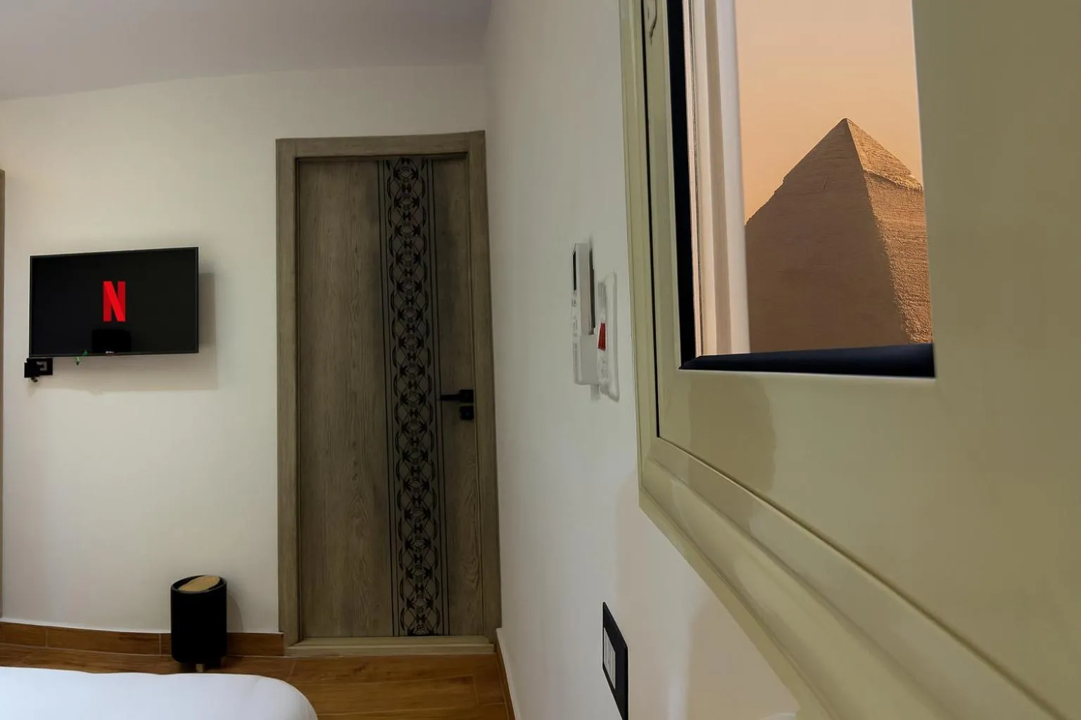 View (from property/room), Bed in Point Pyramids View