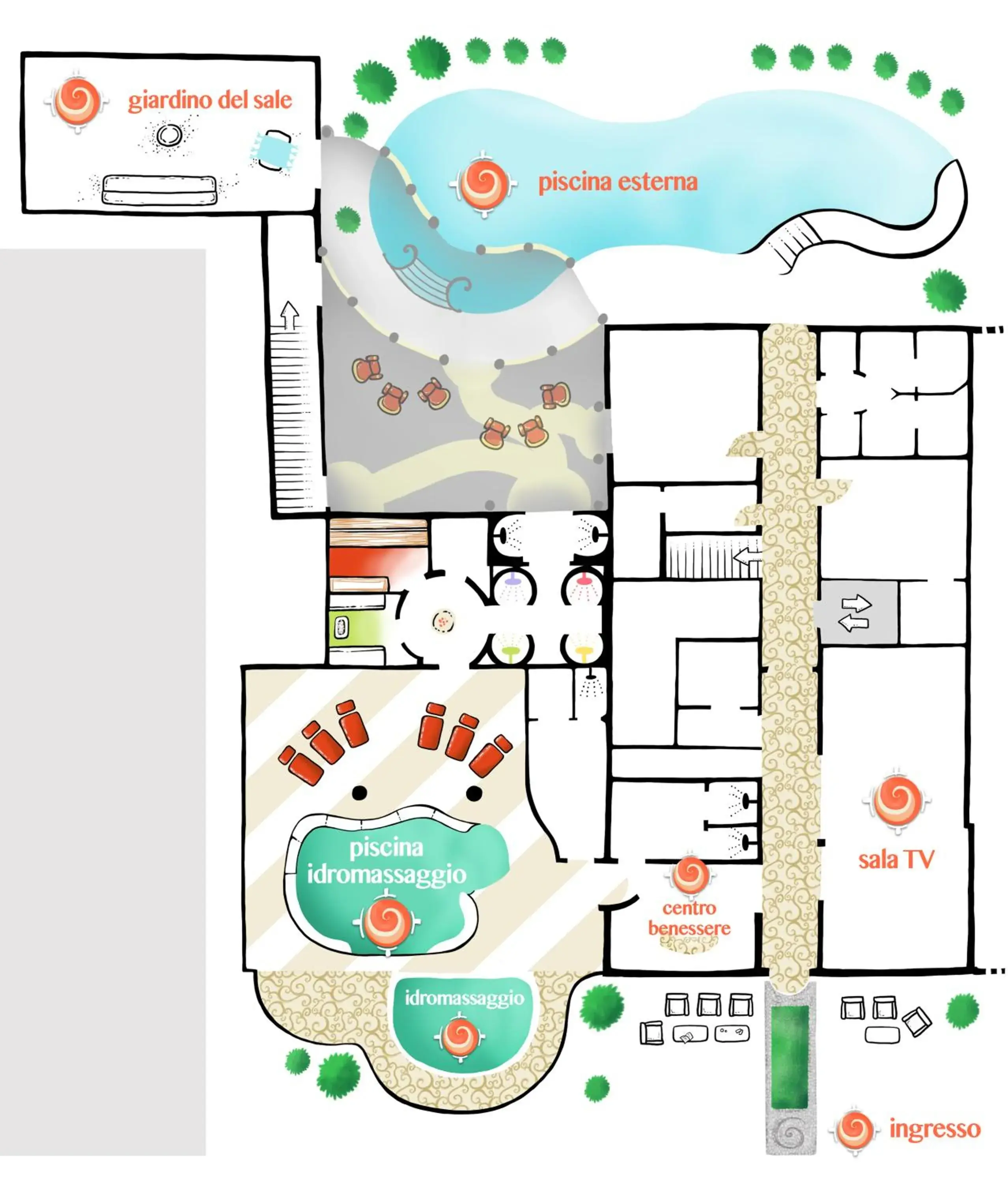 Spa and wellness centre/facilities, Floor Plan in Hotel Mediterraneo Club Benessere