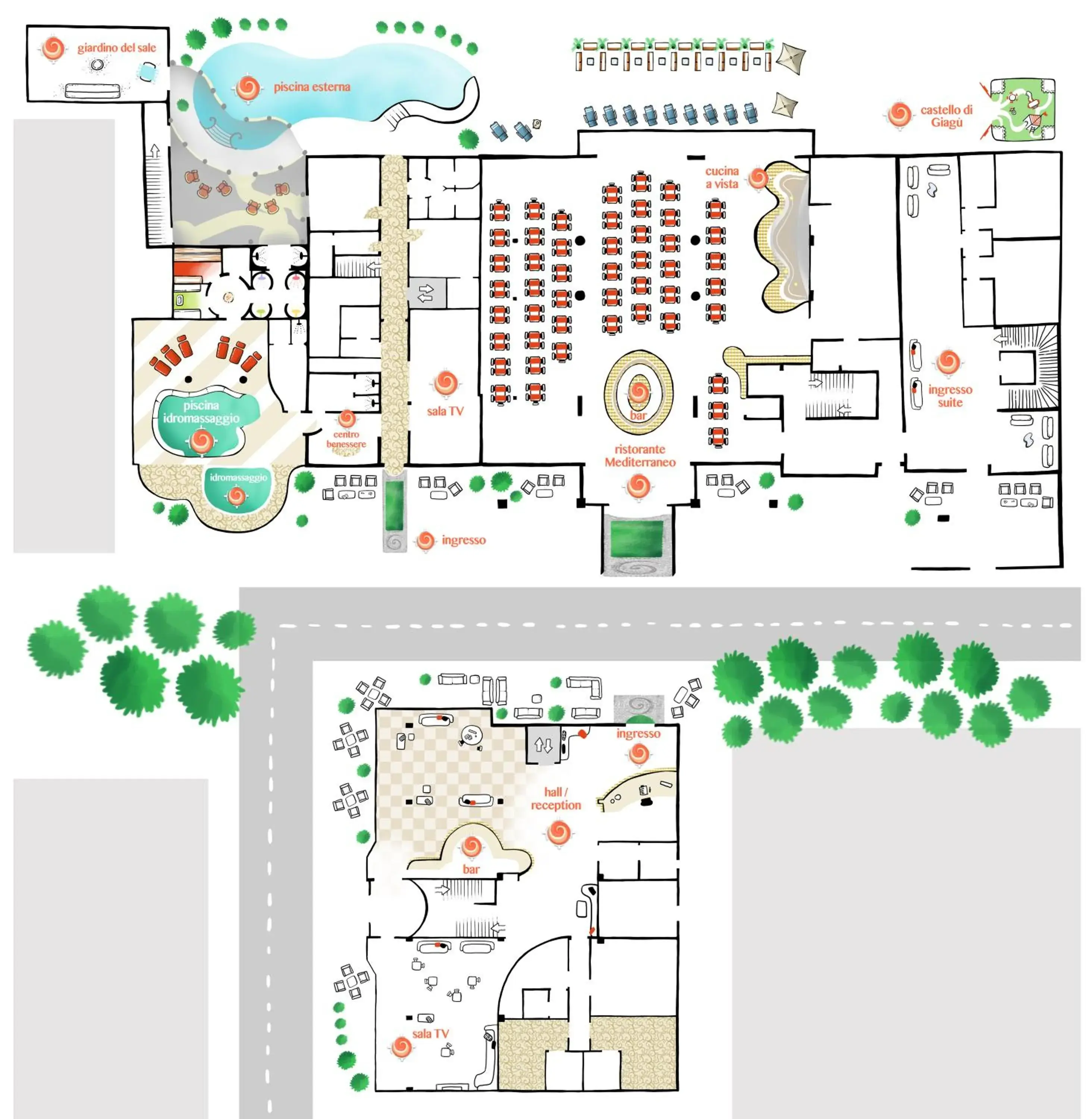 Floor Plan in Hotel Mediterraneo Club Benessere