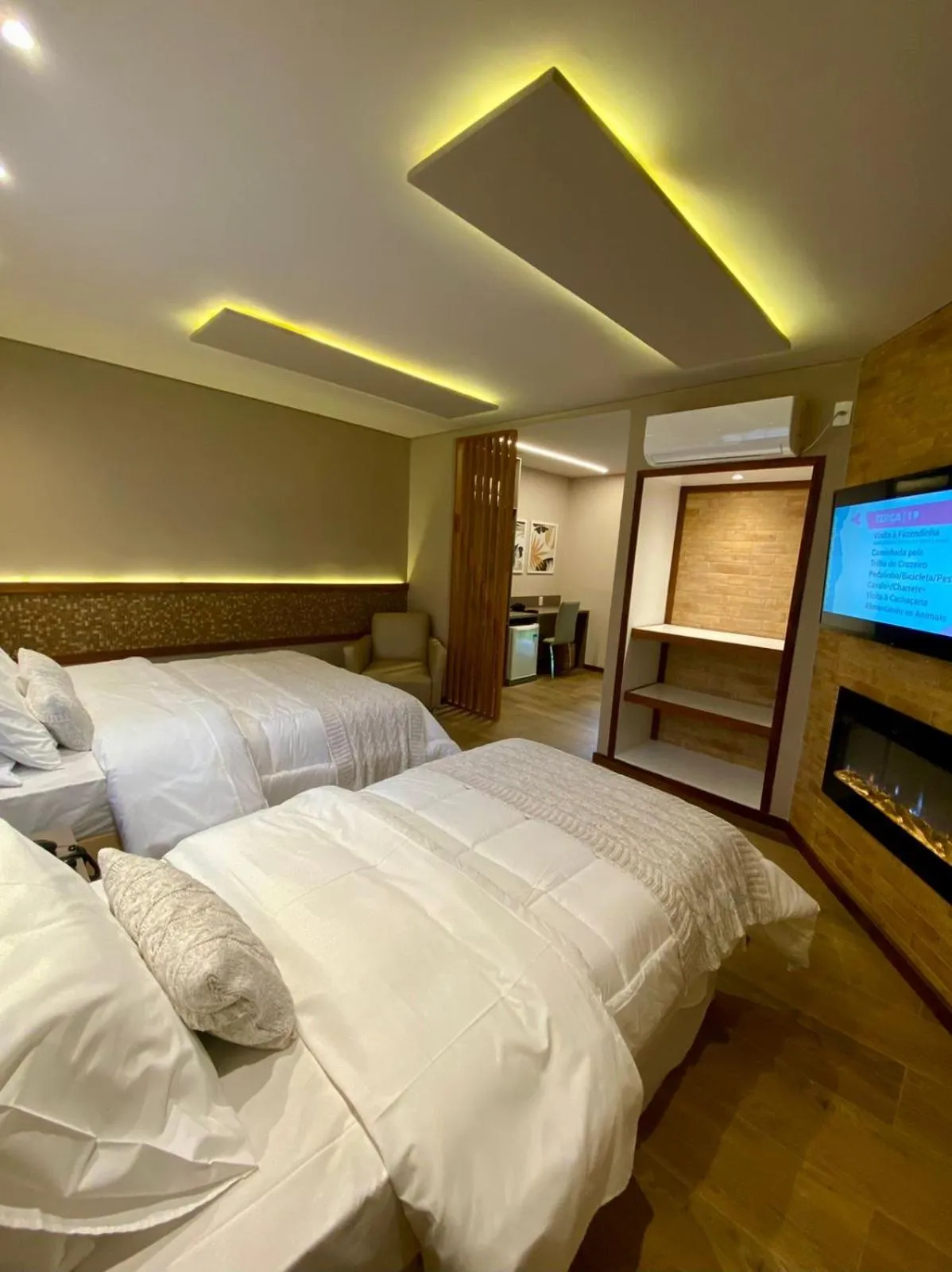 Bed in Hotel Fazenda Vilarejo All Inclusive