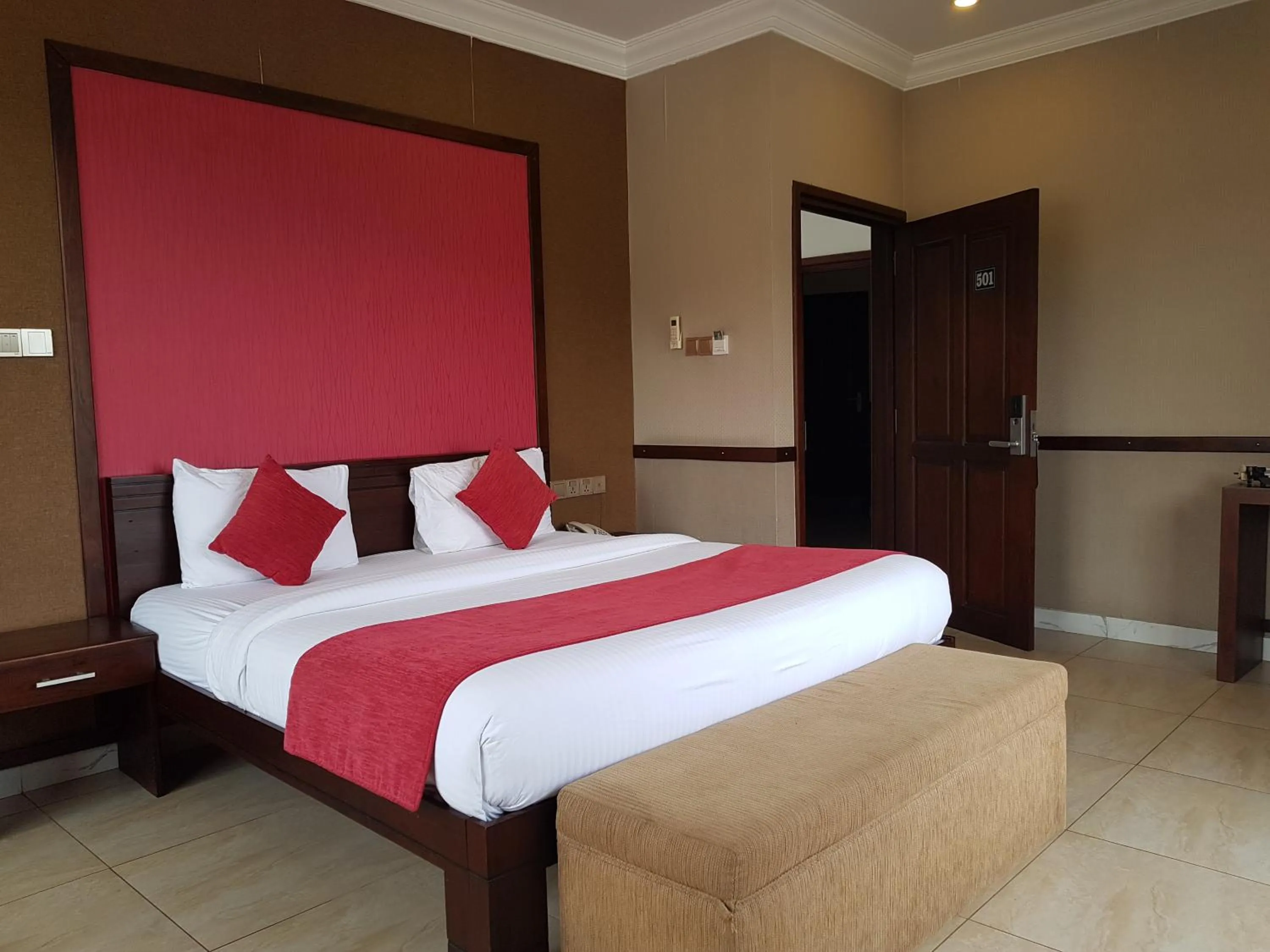 Bed in Galaxy City Hotel