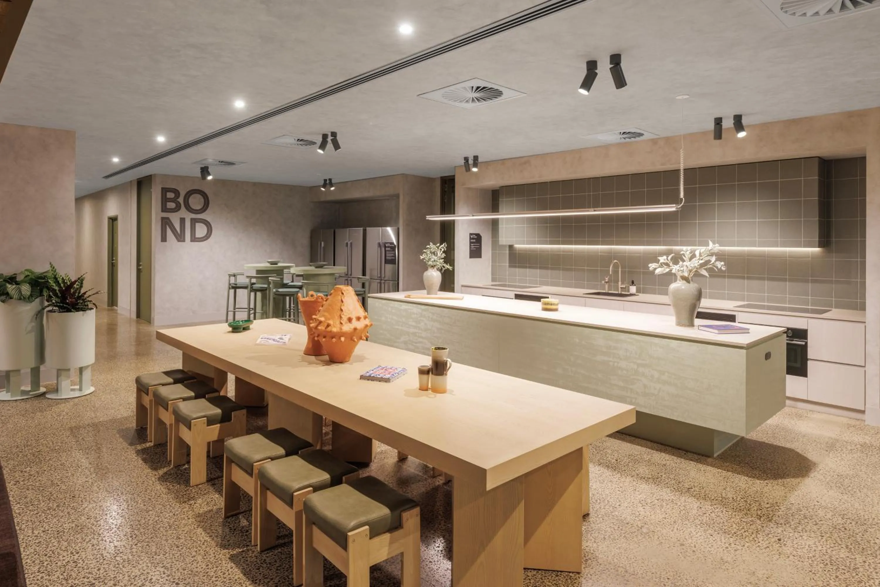 Communal kitchen in lyf on Elizabeth Melbourne