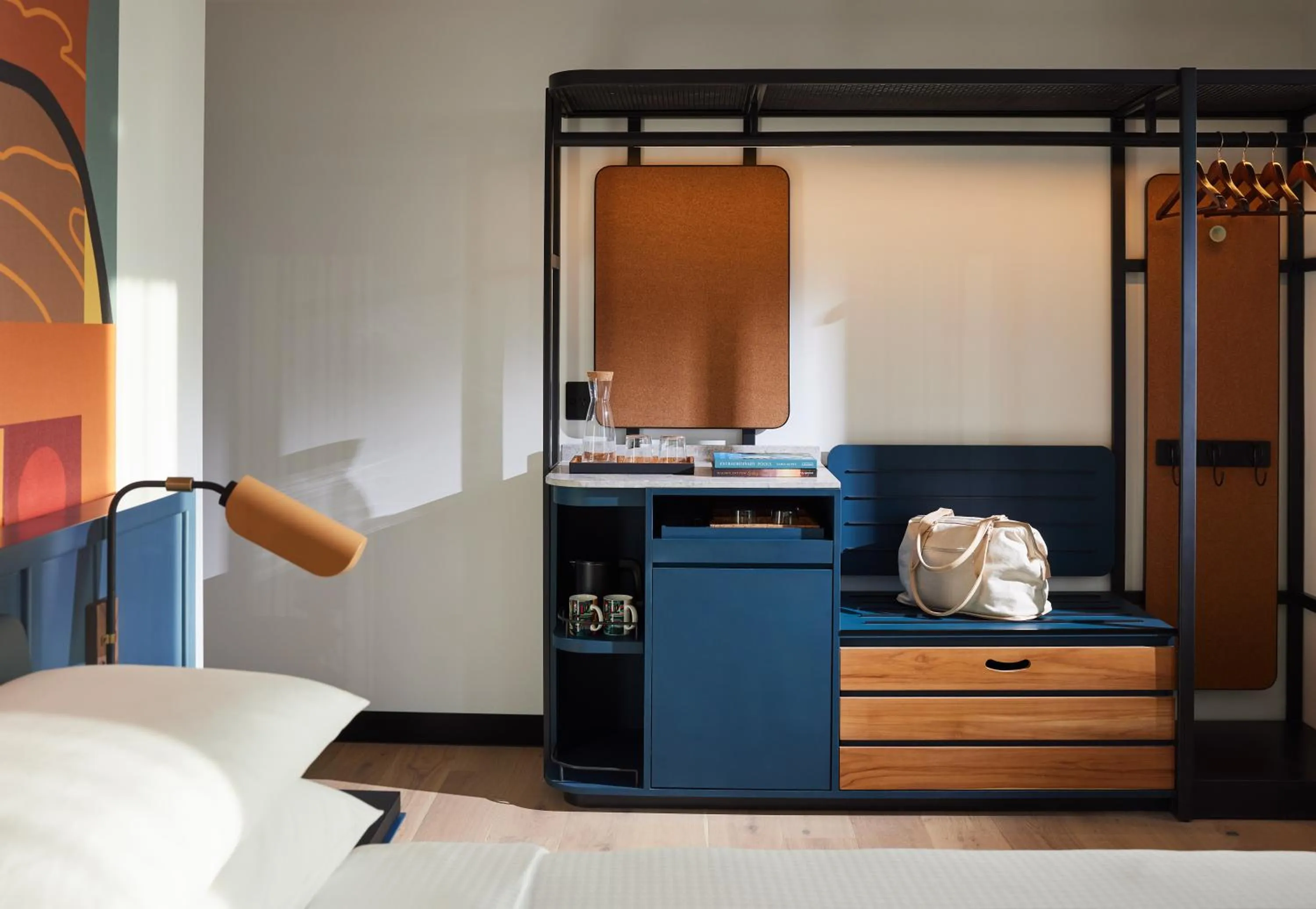 wardrobe, Bed in Caption By Hyatt Central Sydney