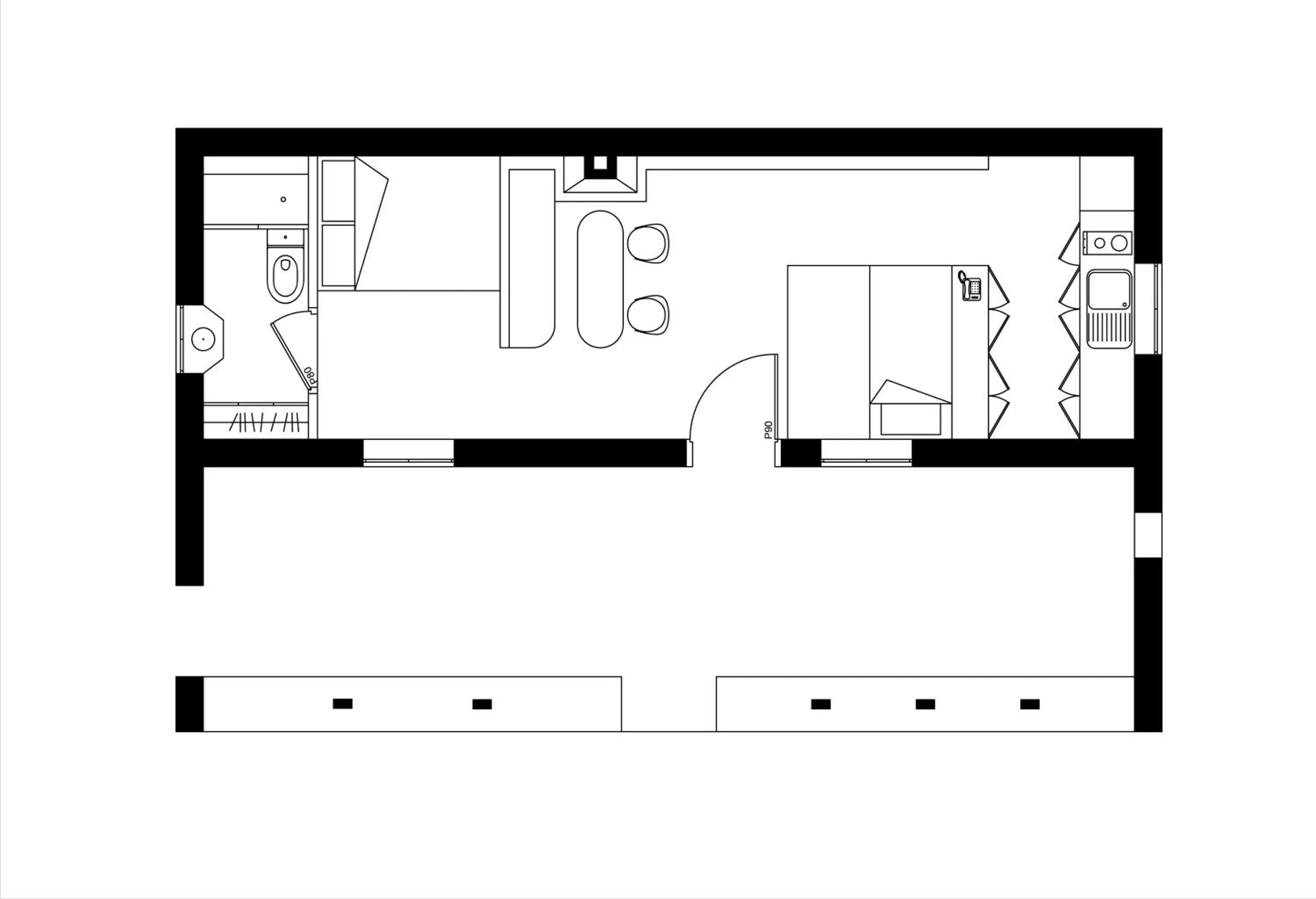 Floor plan in To Spitaki House