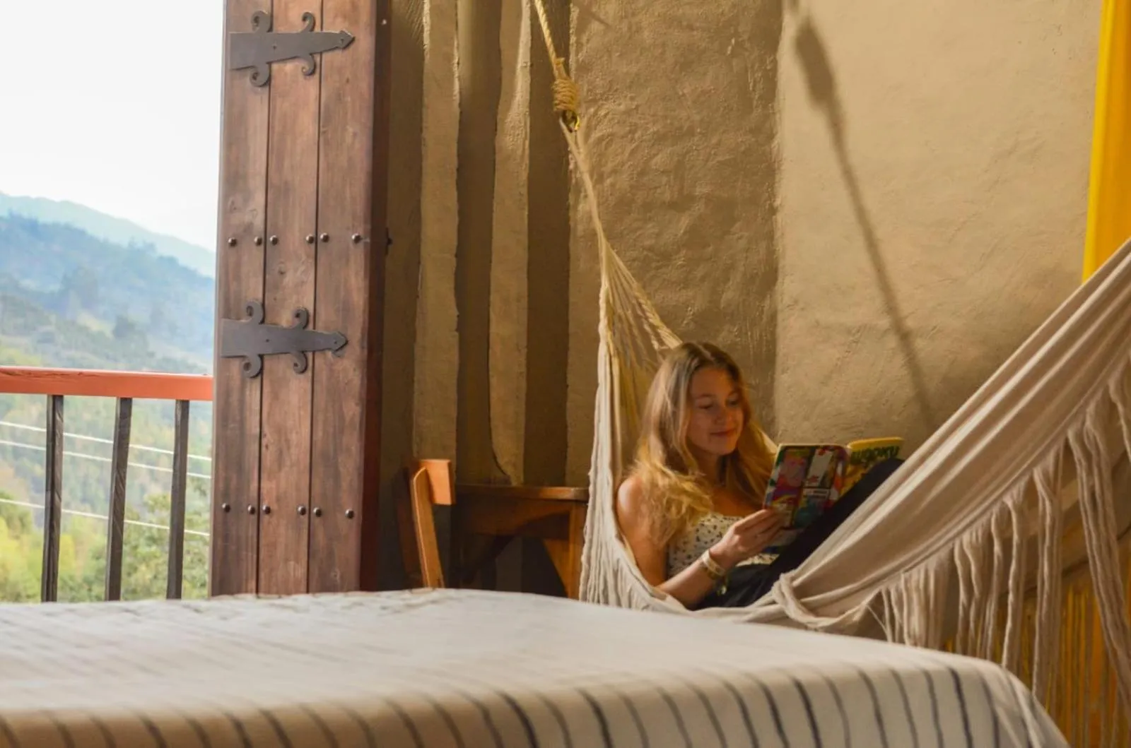Balcony/Terrace, Bed in Coffee Tree Boutique Hostel