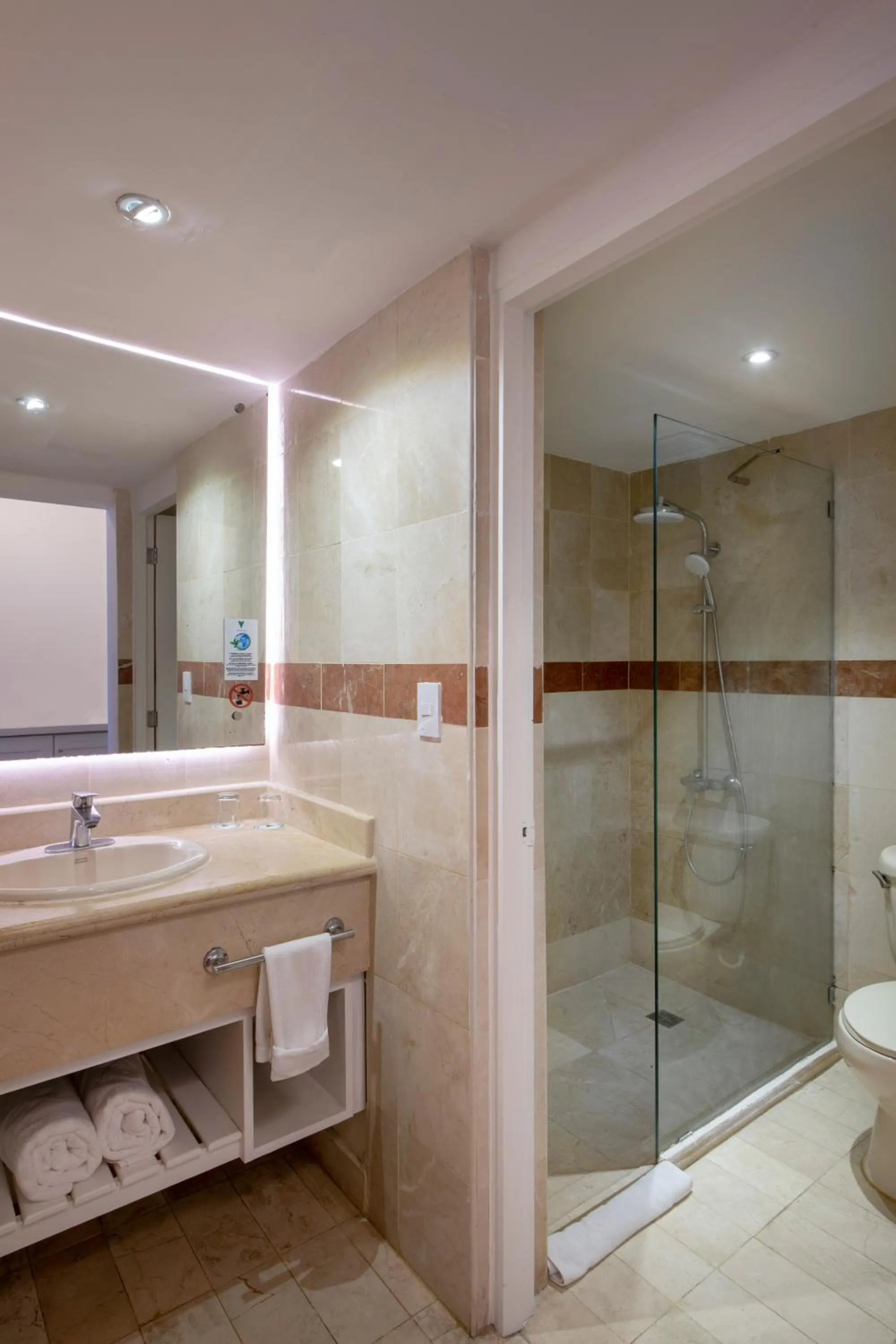 Shower in Viva Heavens by Wyndham, A Trademark All Inclusive