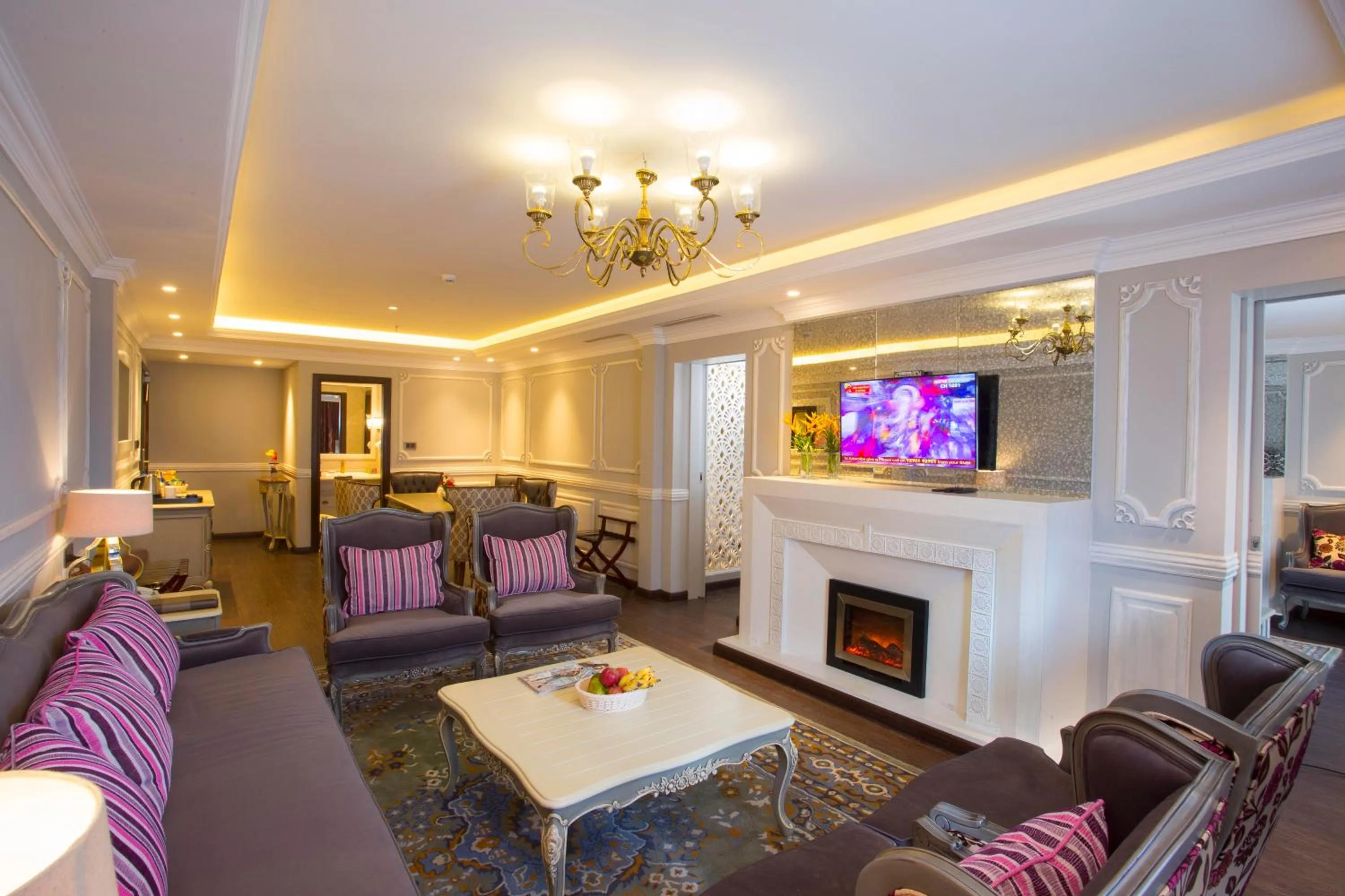 Living room in Fragrant Nature Munnar - A Five Star Classified Hotel