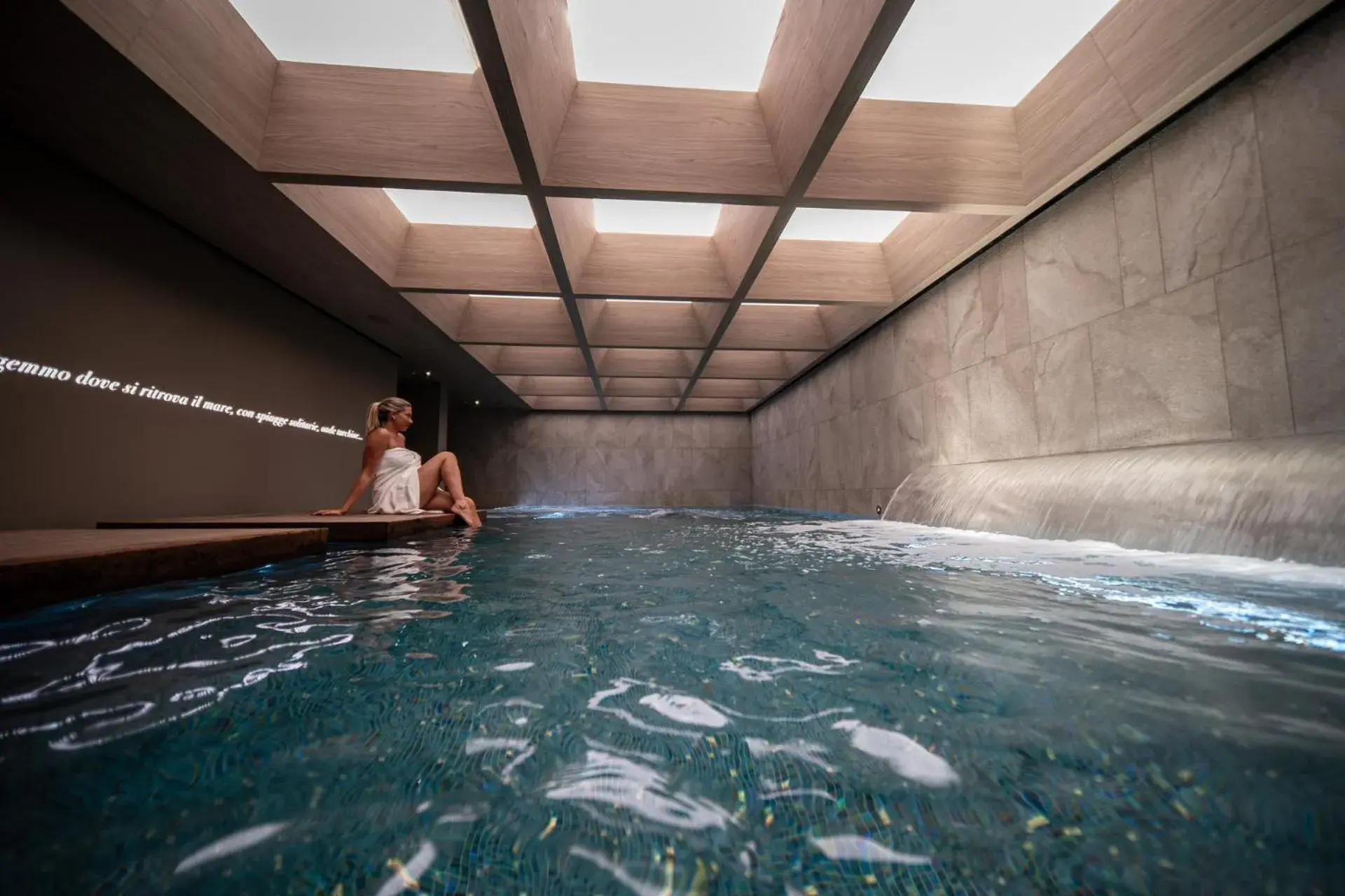 Swimming pool in Grand Hotel Duchi d'Aosta Swimming pool in Grand Hotel Duchi d'Aosta