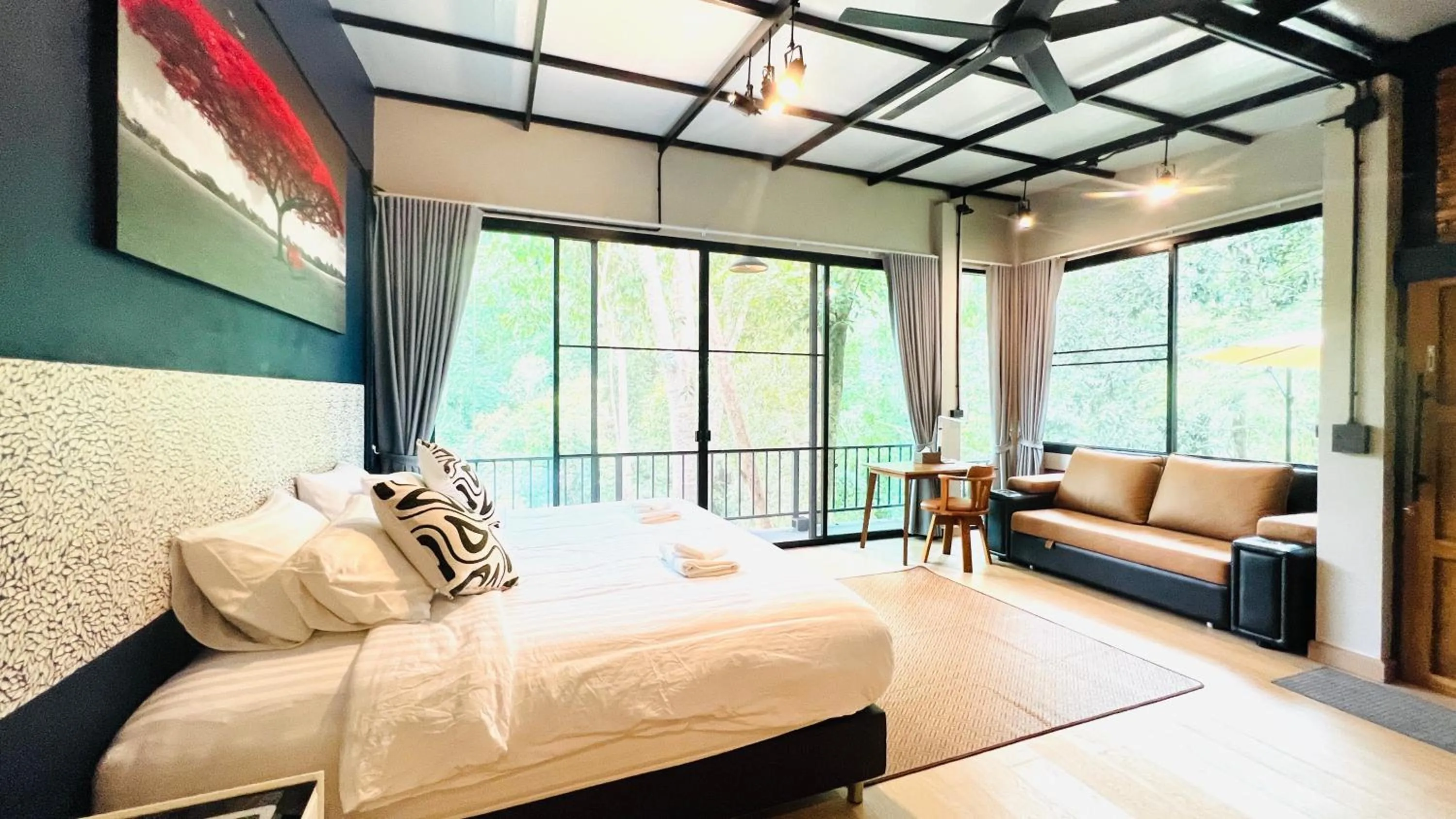 Bed in Plern Malee Resort