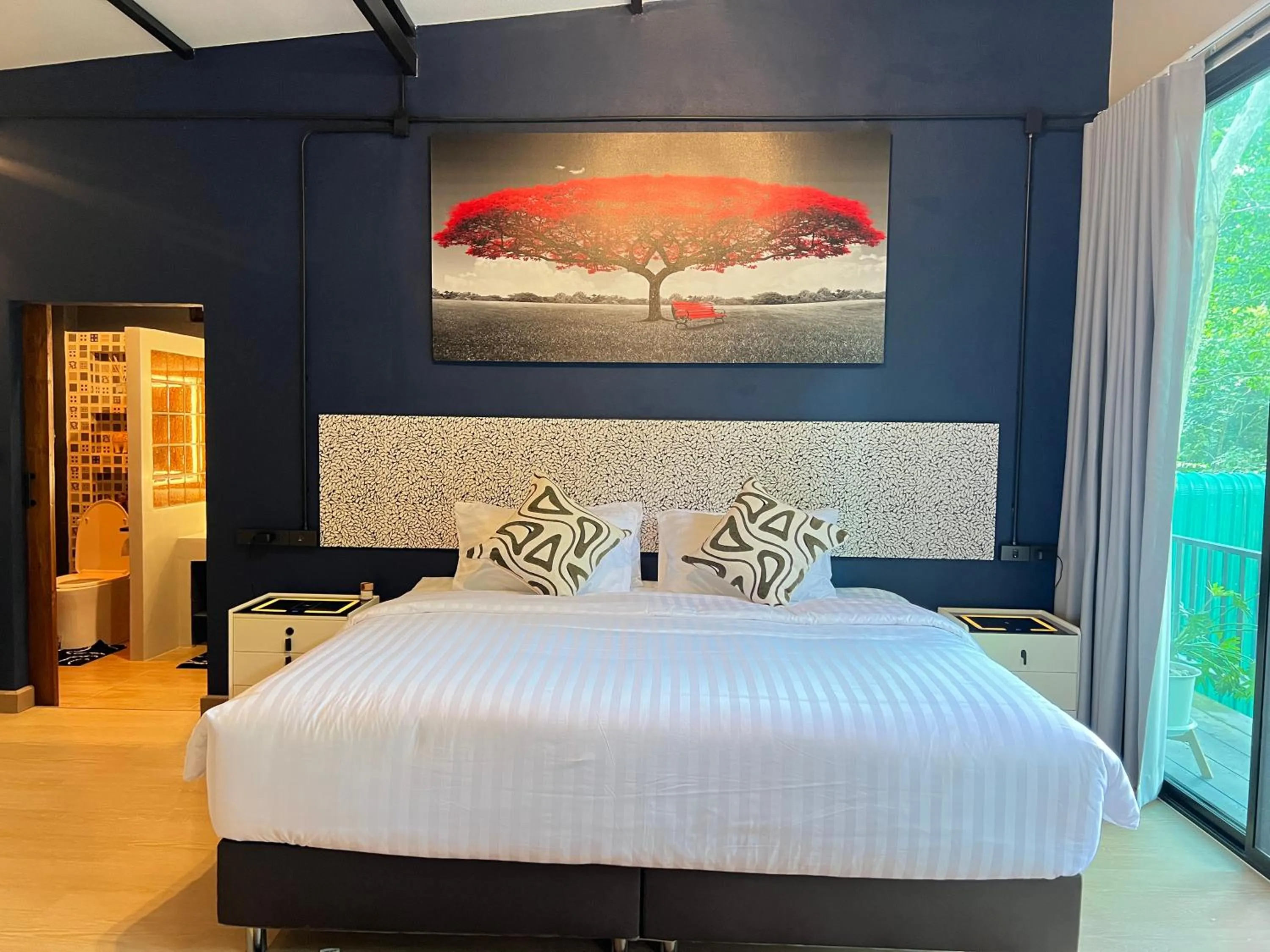 Bed in Plern Malee Resort