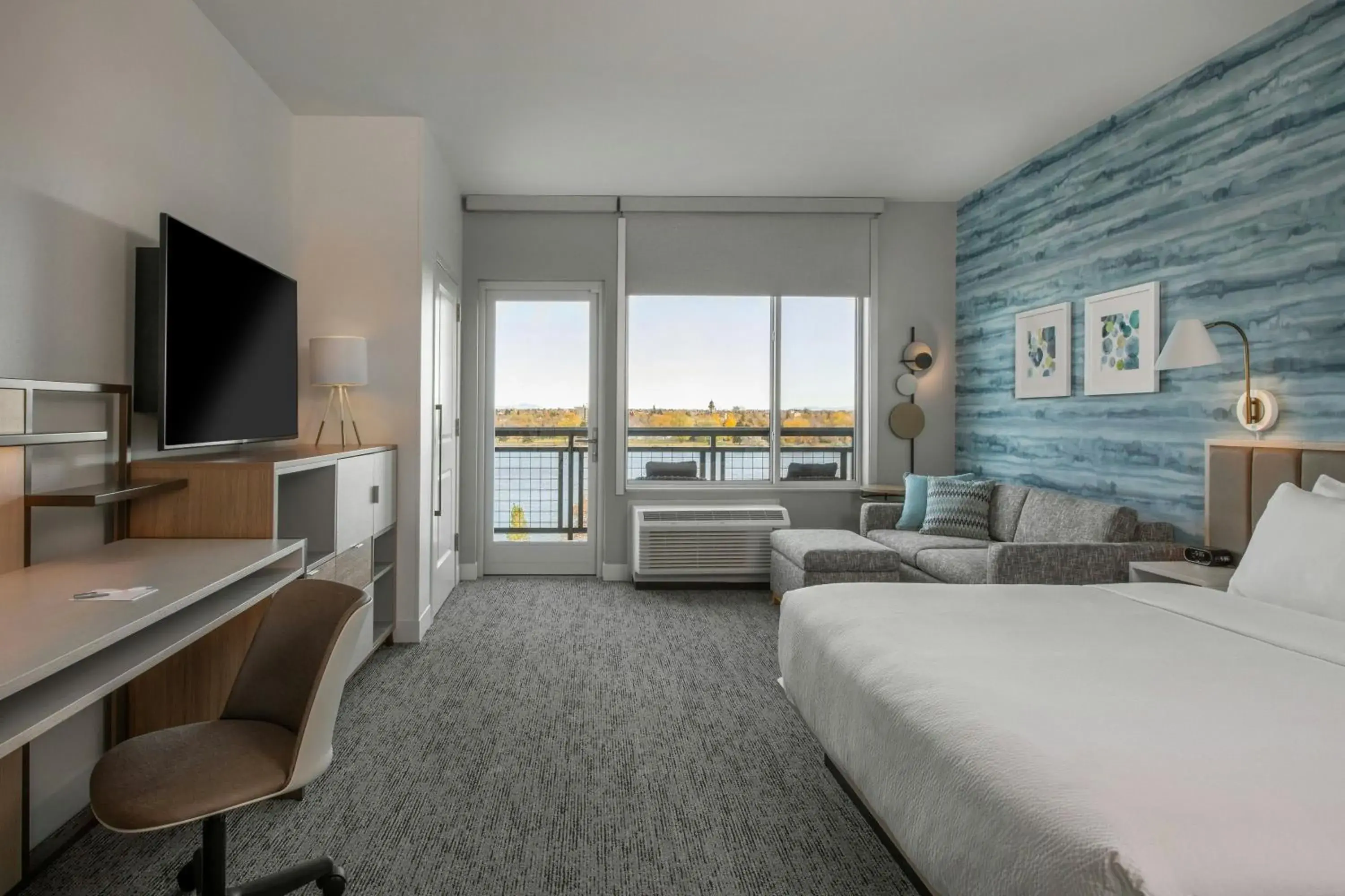 King Studio with Sofa Bed and Balcony - River View in TownePlace Suites by Marriott Great Falls King Studio with Sofa Bed and Balcony - River View in TownePlace Suites by Marriott Great Falls