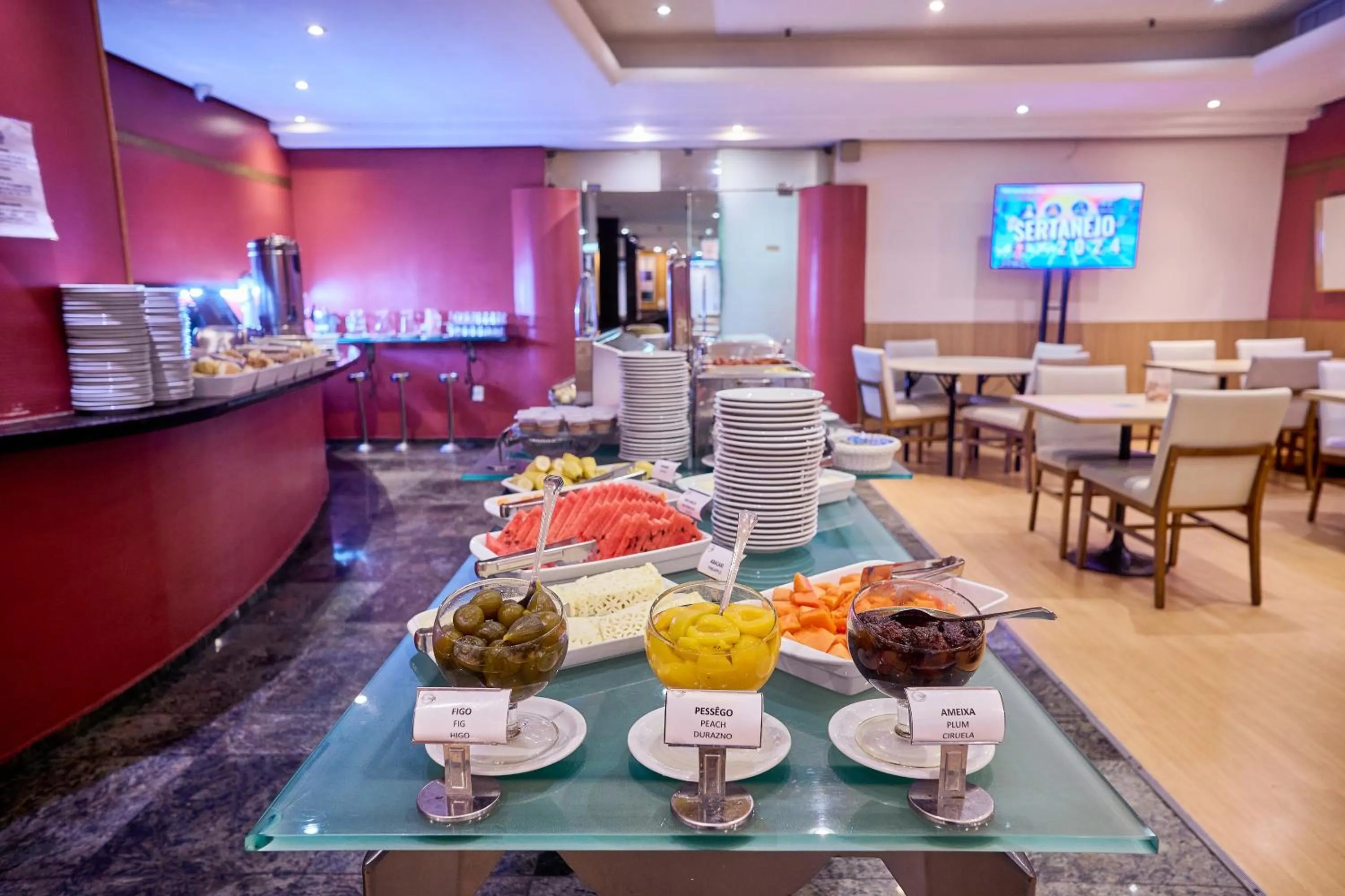 Breakfast in South American Copacabana Hotel