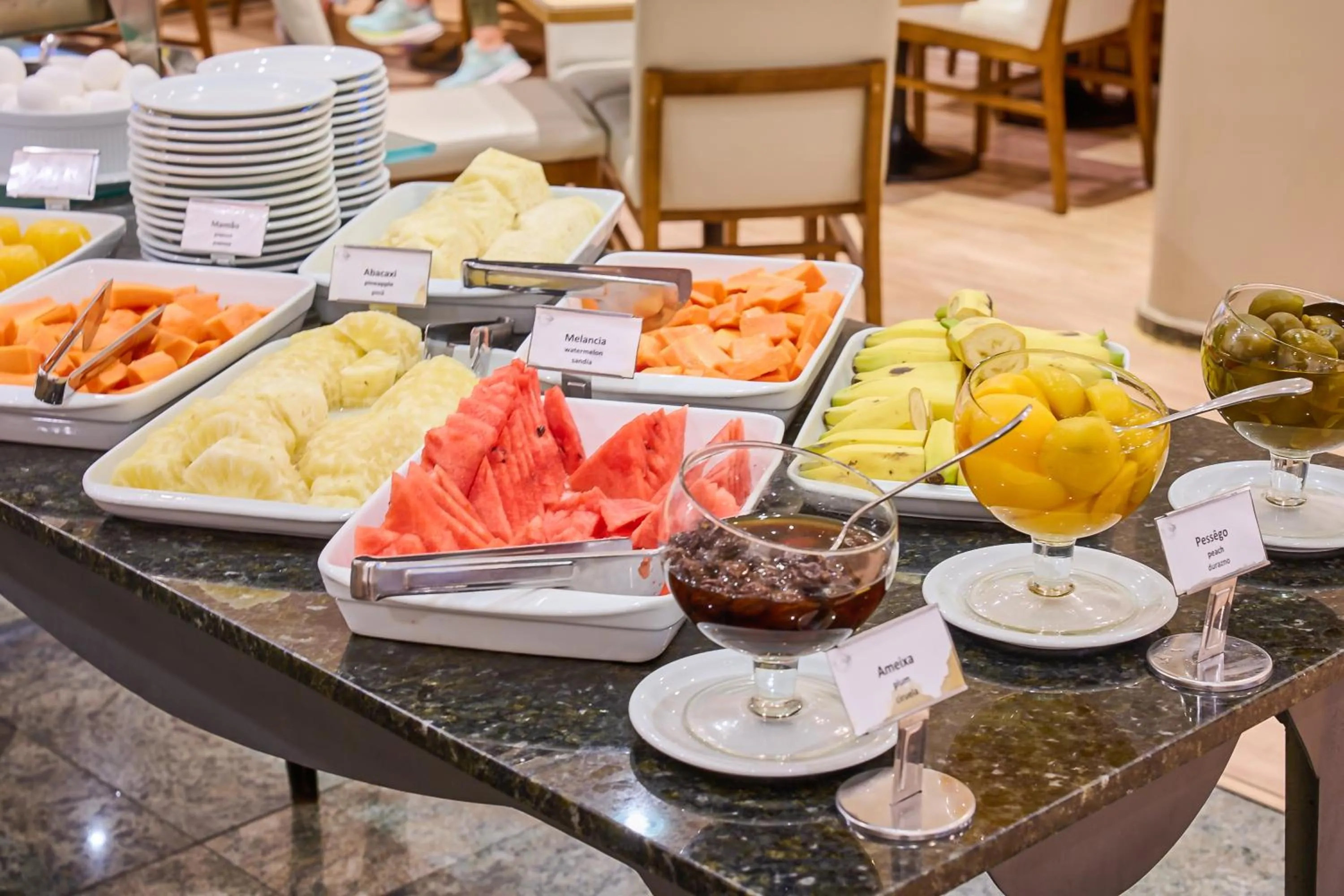 Breakfast in South American Copacabana Hotel