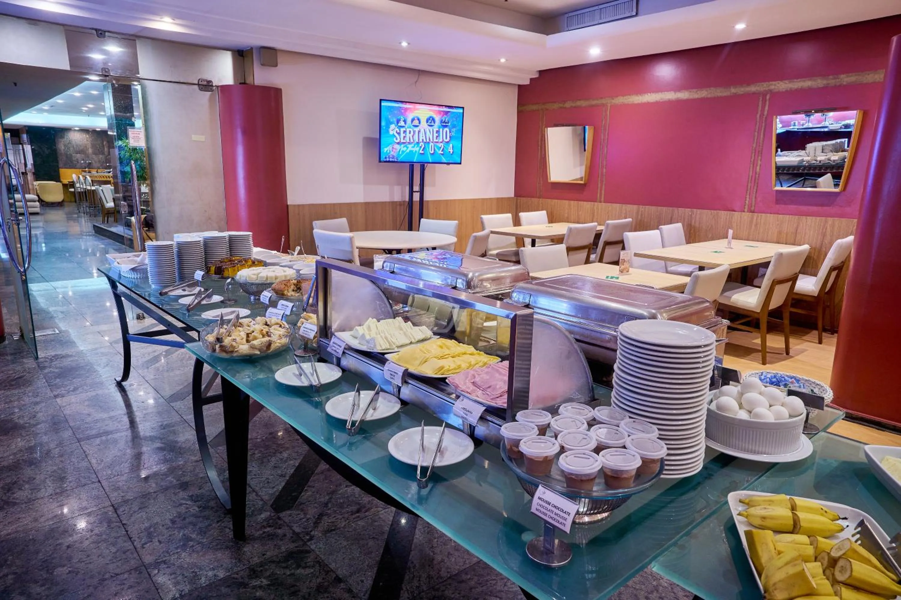 Breakfast in South American Copacabana Hotel