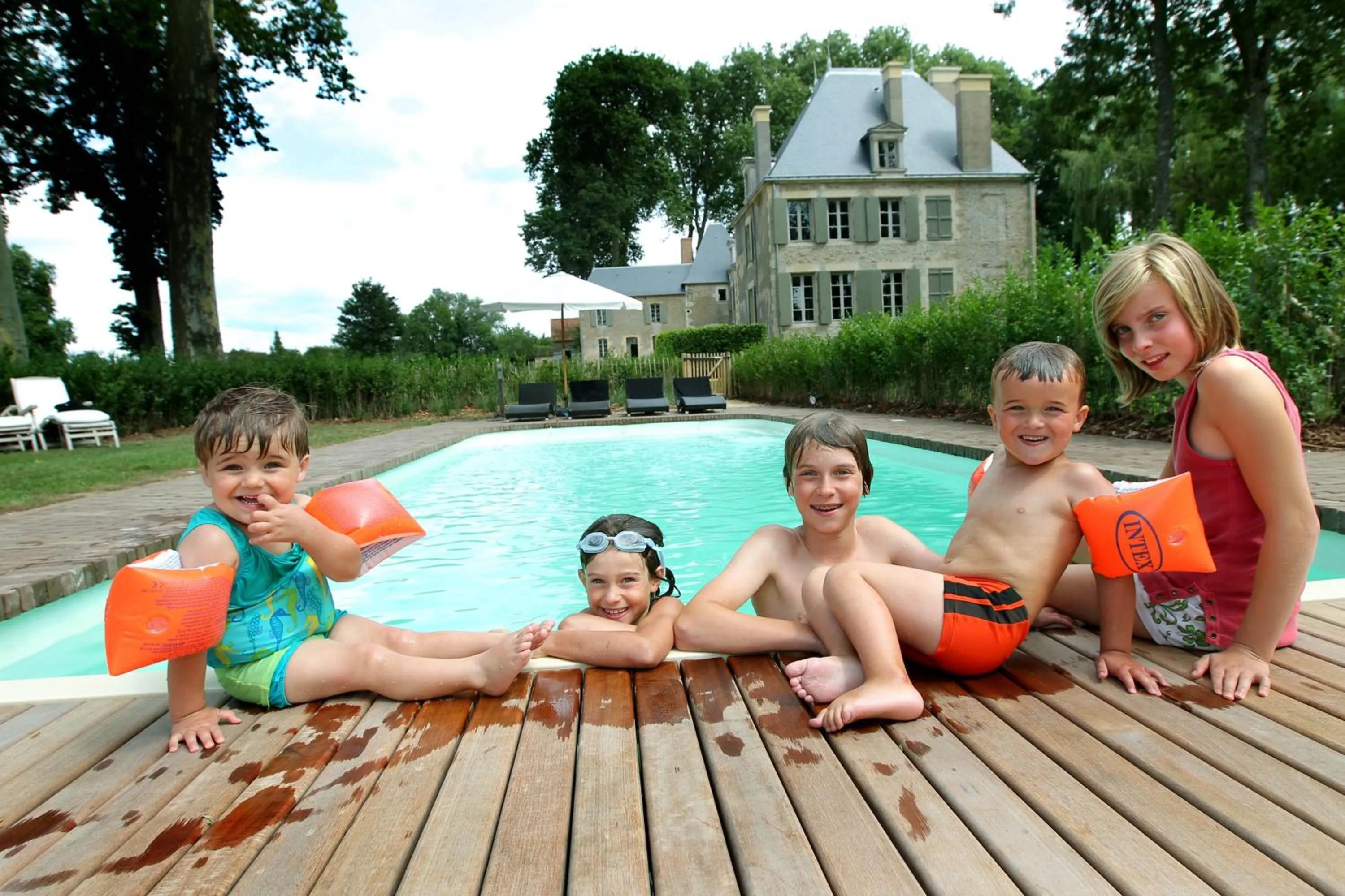 Swimming pool in Château de Planchevienne