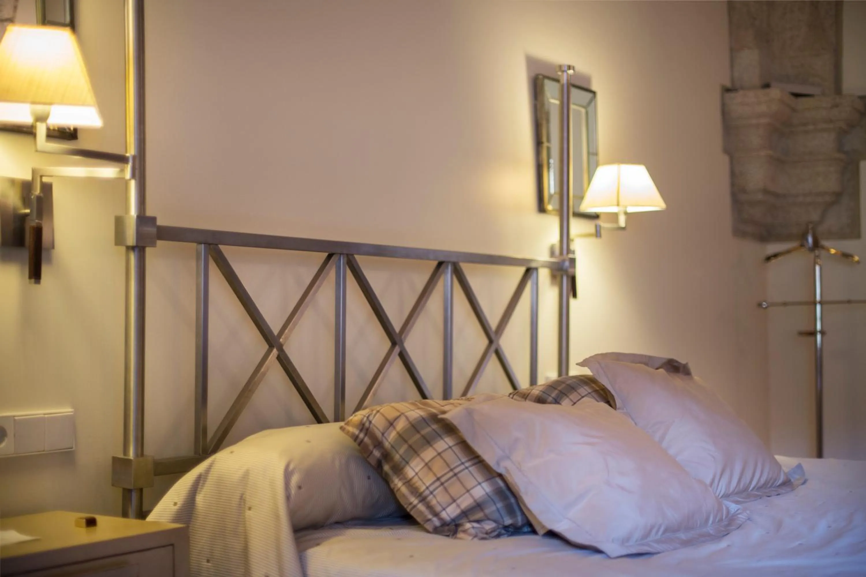 Decorative detail, Bed in Parador de Santo Estevo