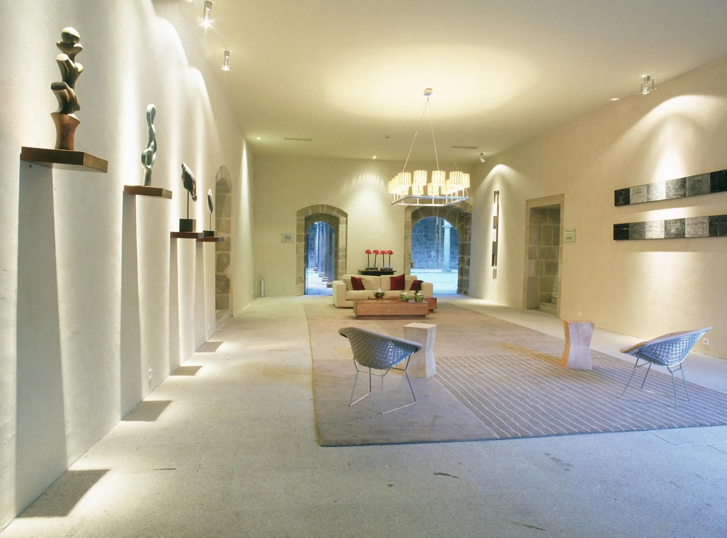 Seating area in Parador de Santo Estevo