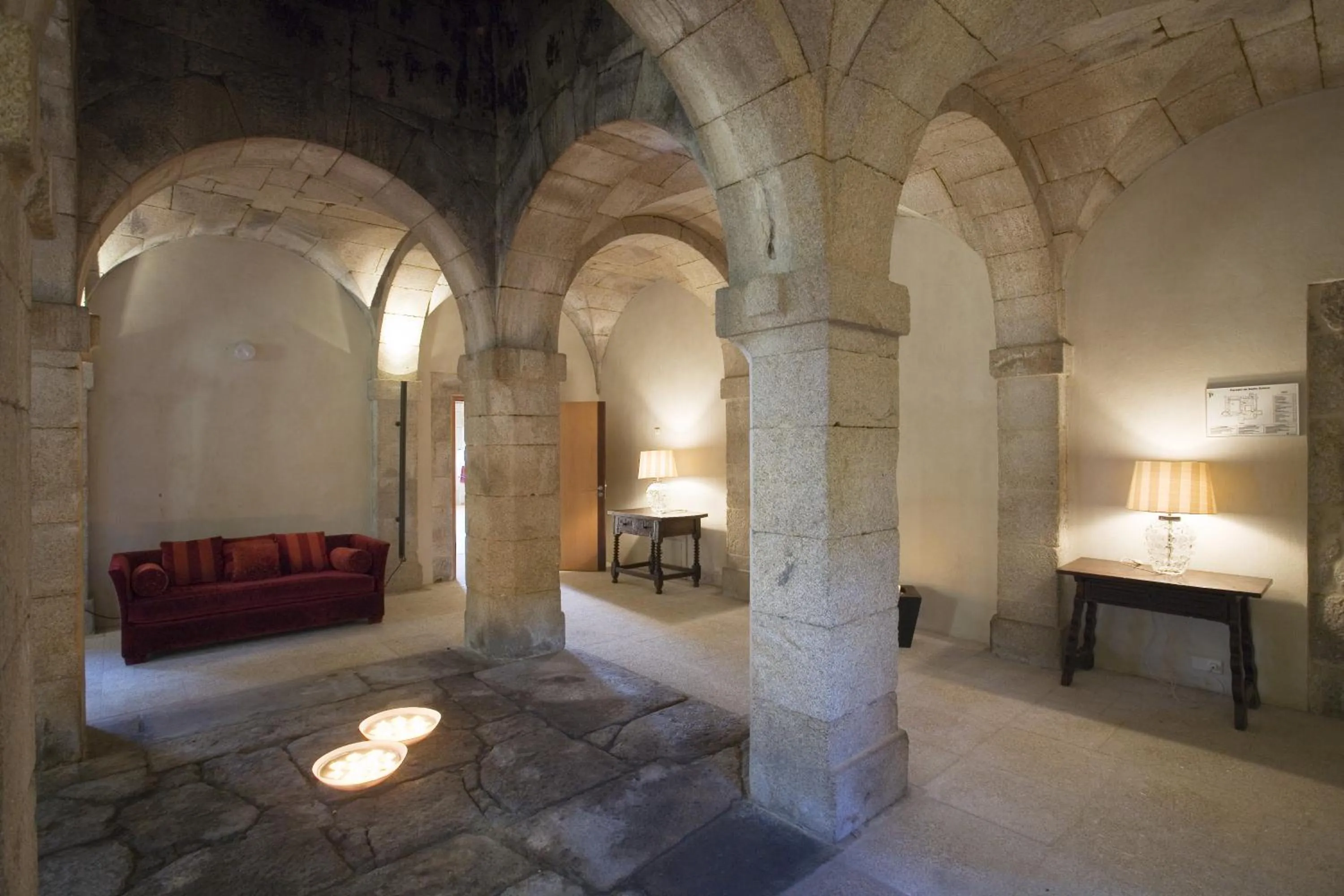 Seating area in Parador de Santo Estevo