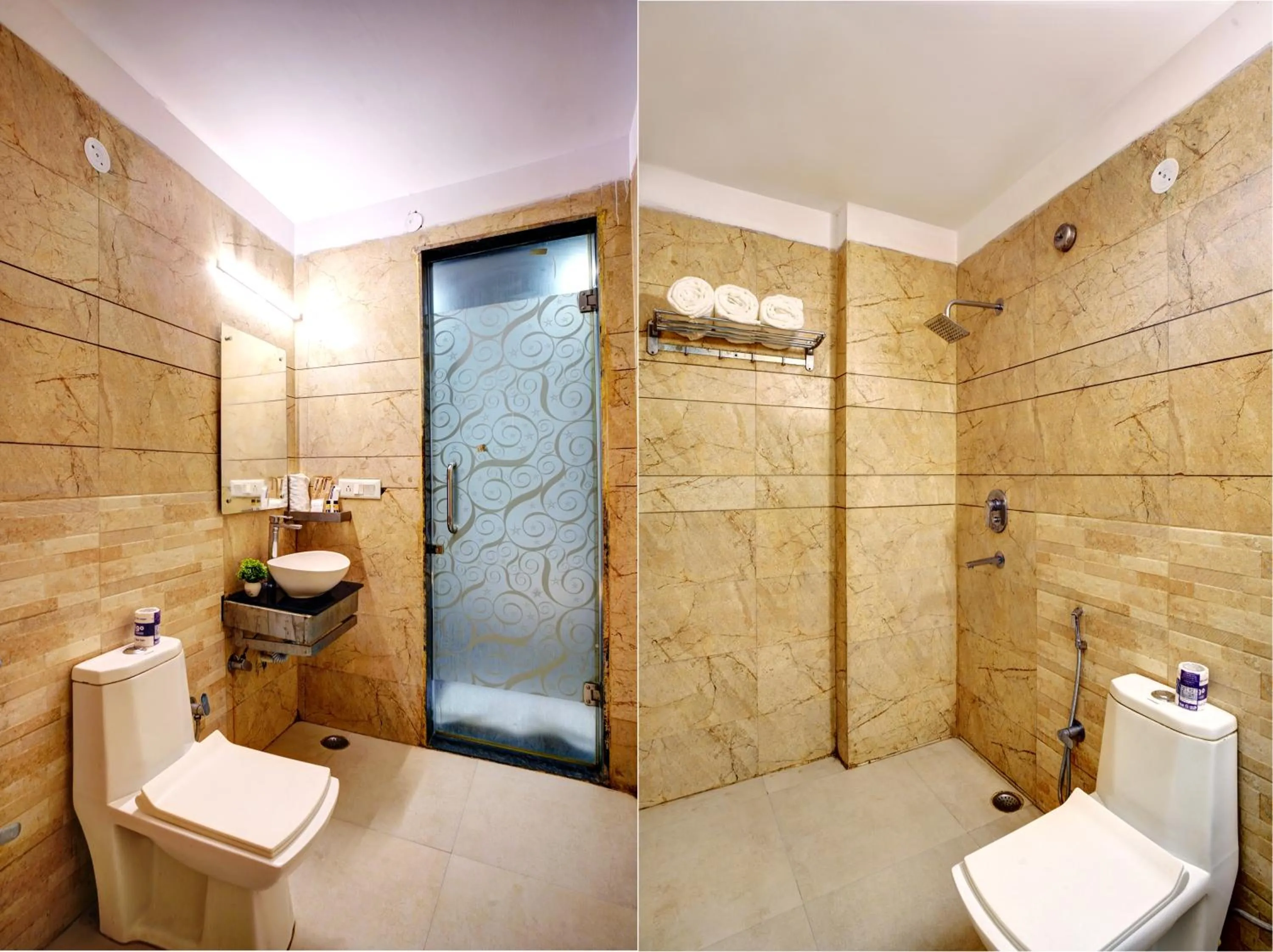 Toilet in Hotel Cabana 5 Mins Walking Distance From NDLS Station