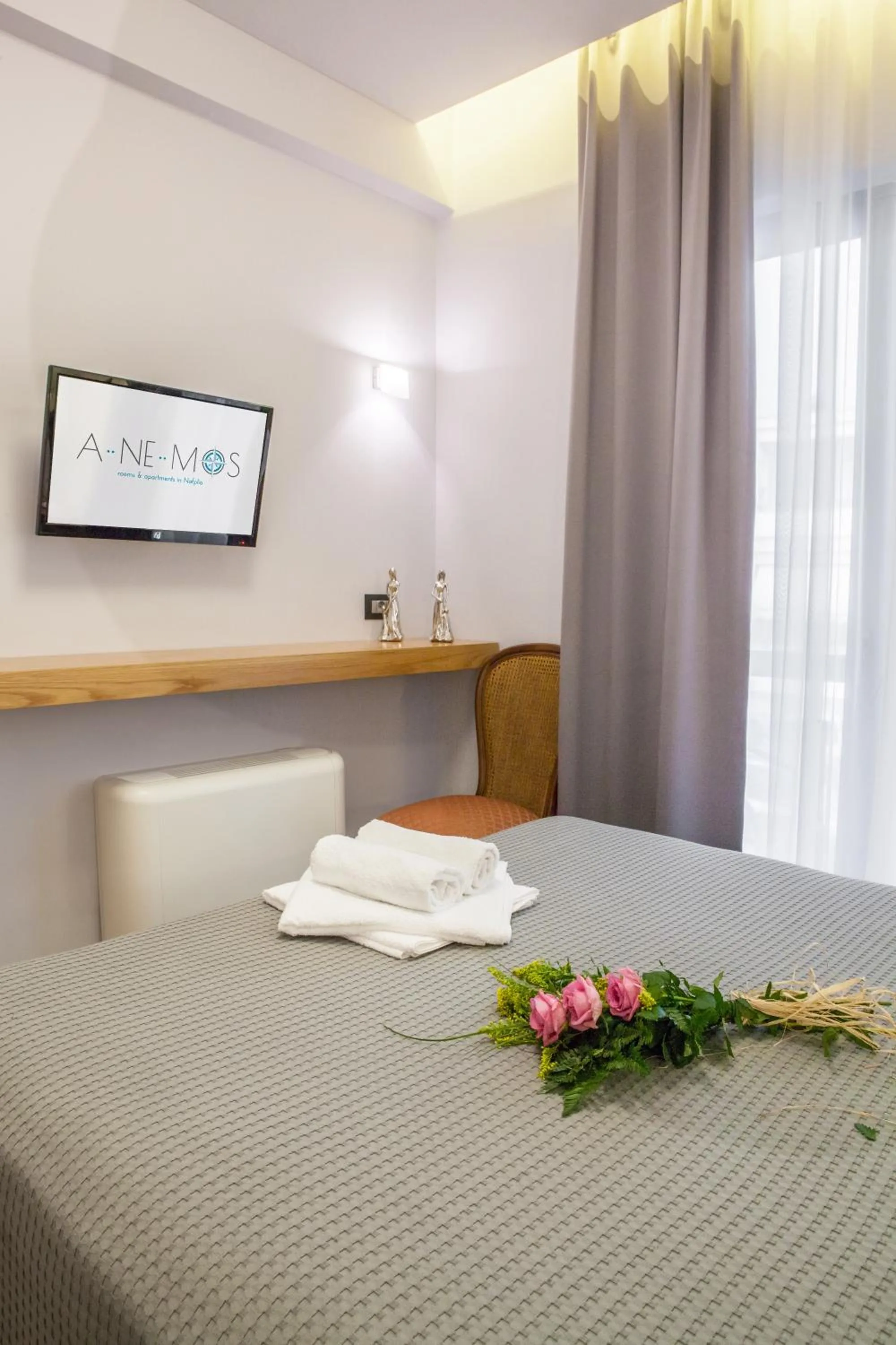 Coffee/tea facilities, Bed in Anemos Rooms & Apartments