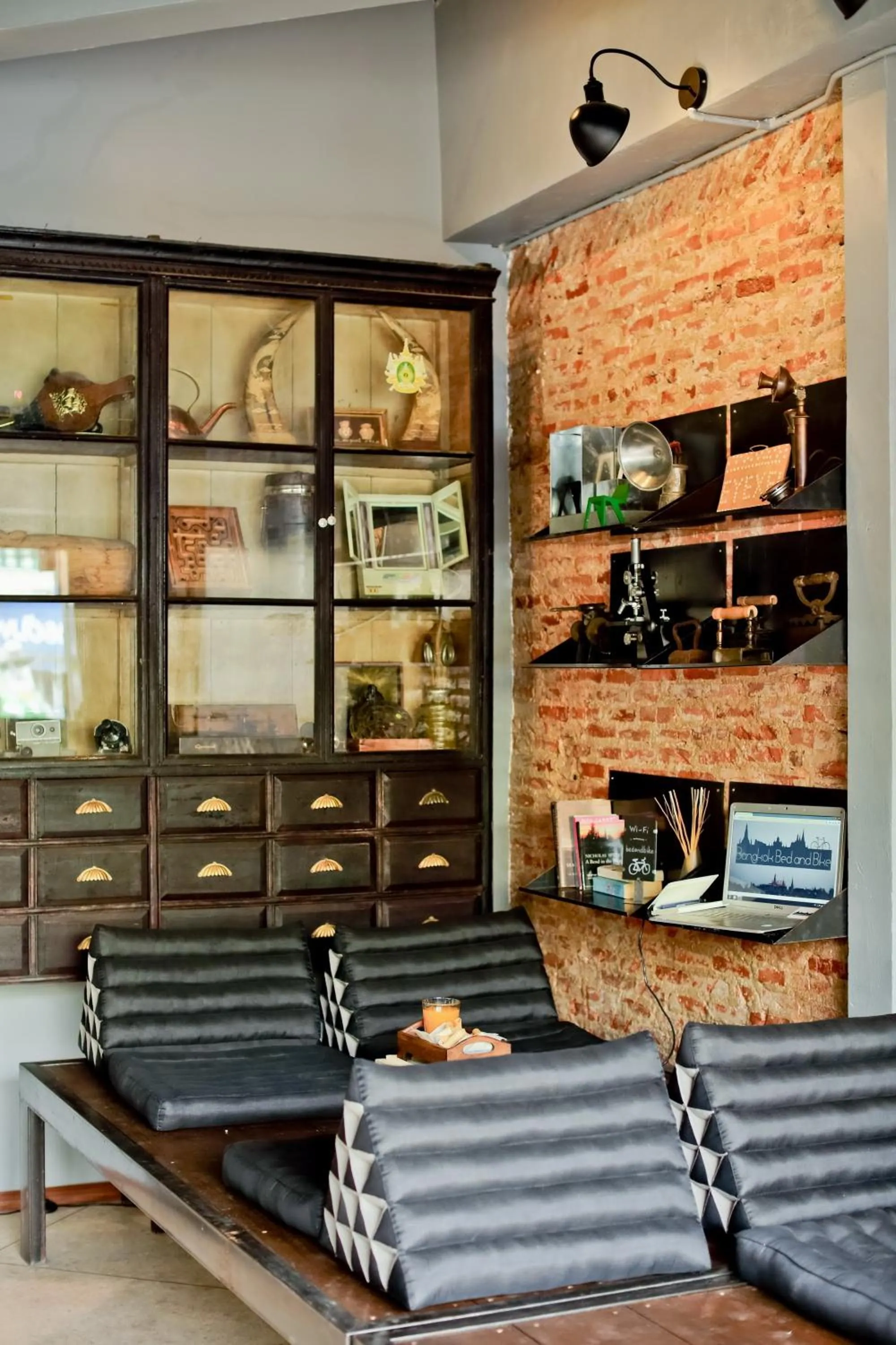 Seating area in Bangkok Bed and Bike