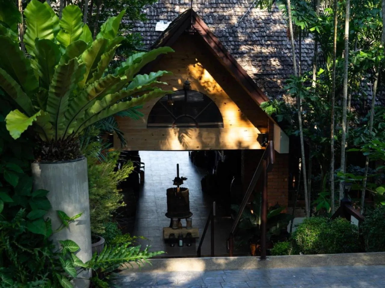 Patio in Issara Boutique Winery Hotel