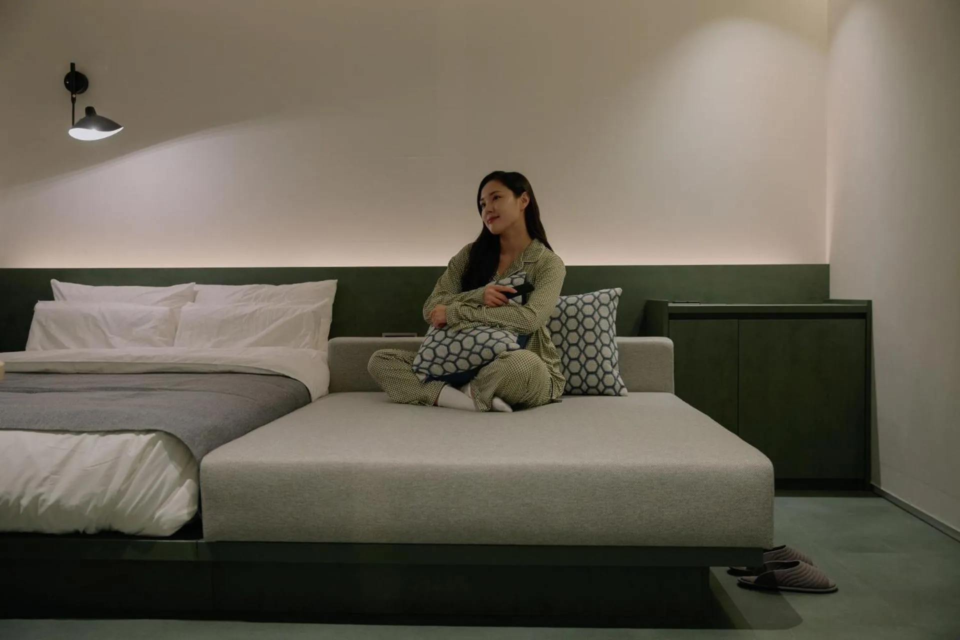 Bed in Anook Hotel Suwon Station