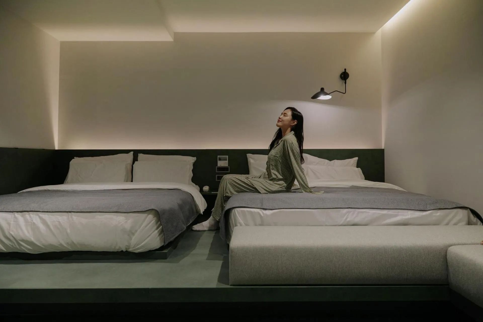 Bed in Anook Hotel Suwon Station